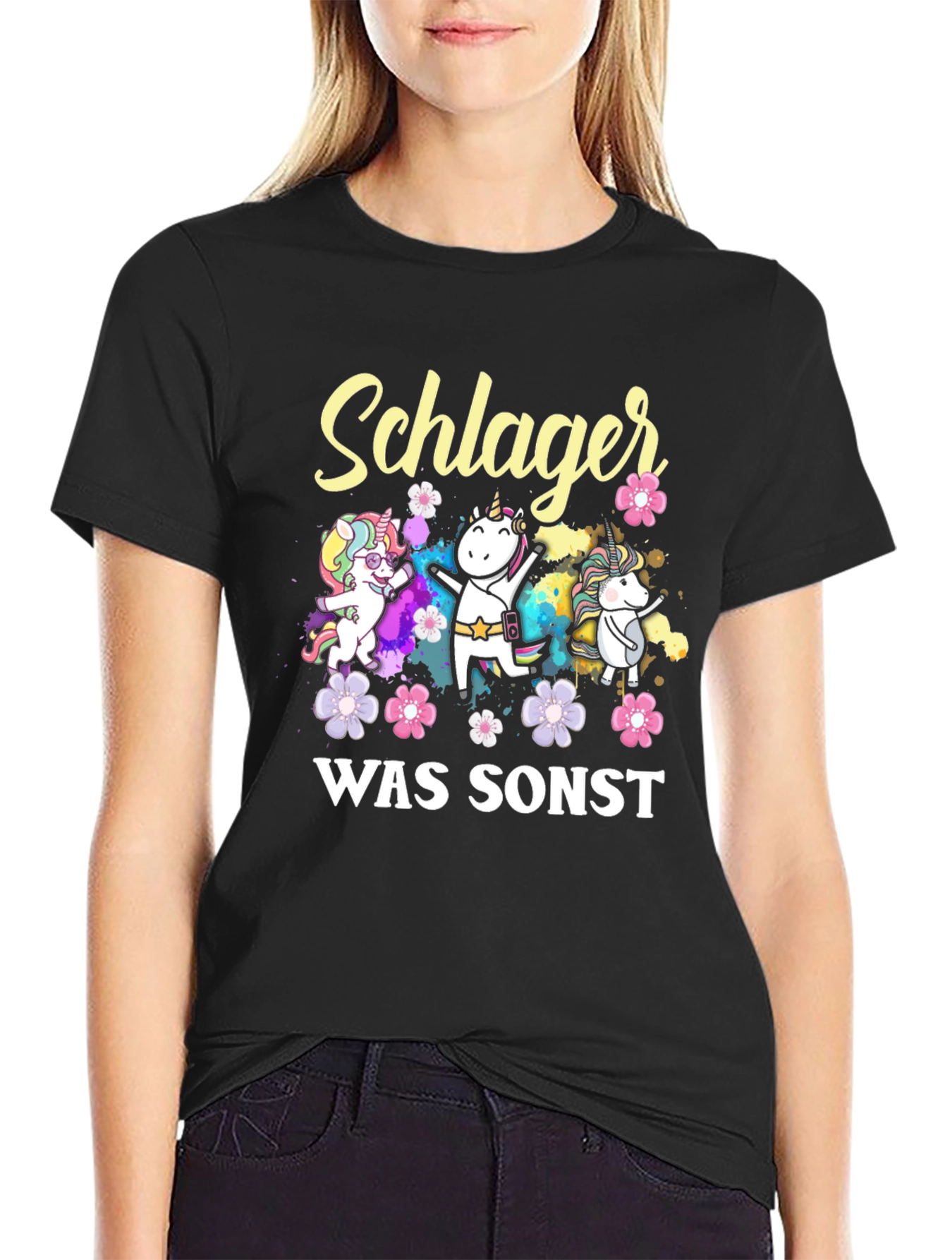 Schlager Was Sonst Unicorn T-Shirt