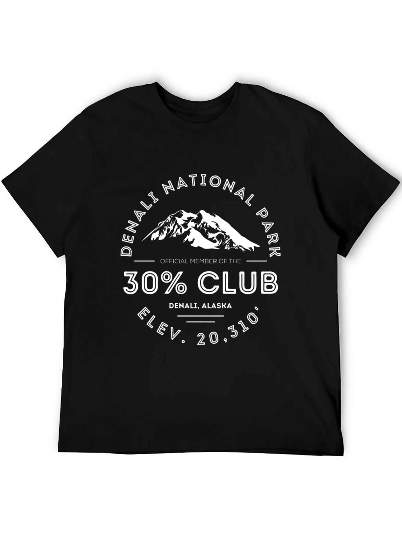 Denali National Park 30% Club Black T-Shirt