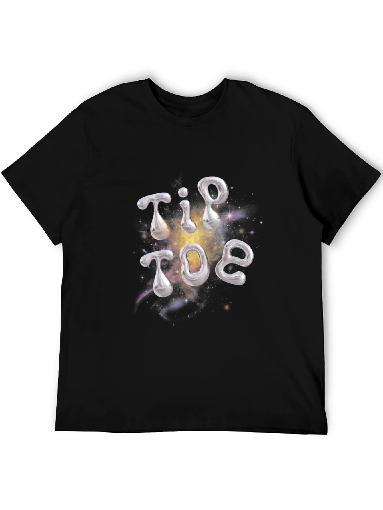 Tip Toe Graphic Black T-Shirt