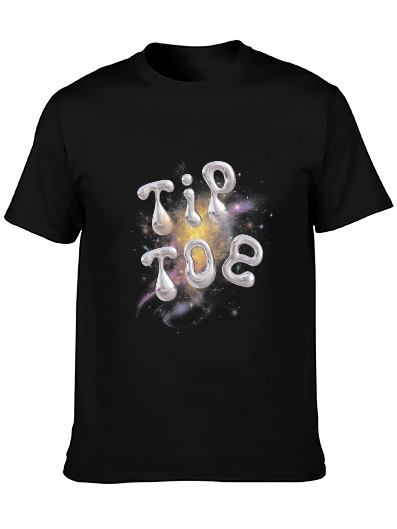 Tip Toe Graphic Black T-Shirt