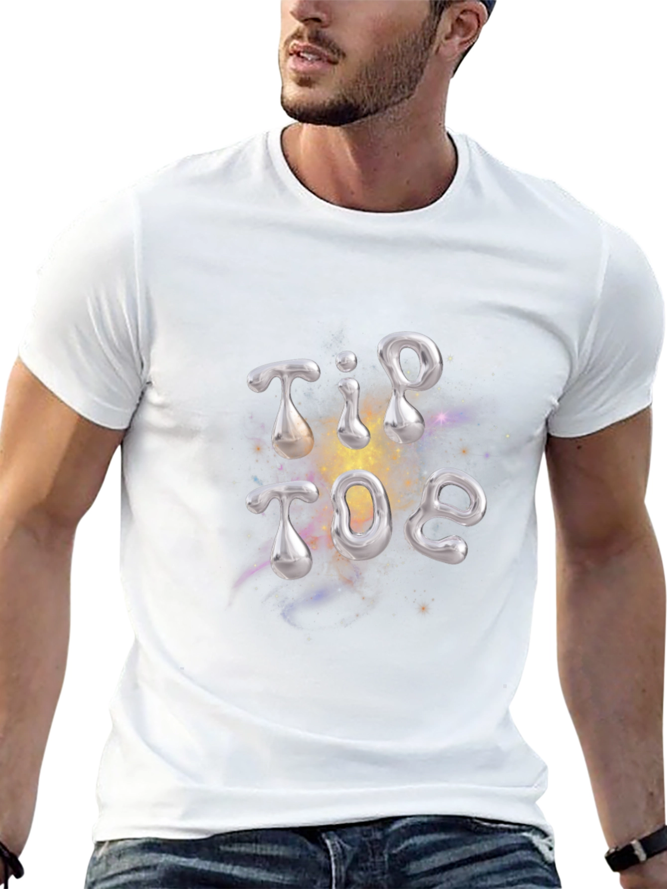 Tip Toe Graphic Black T-Shirt