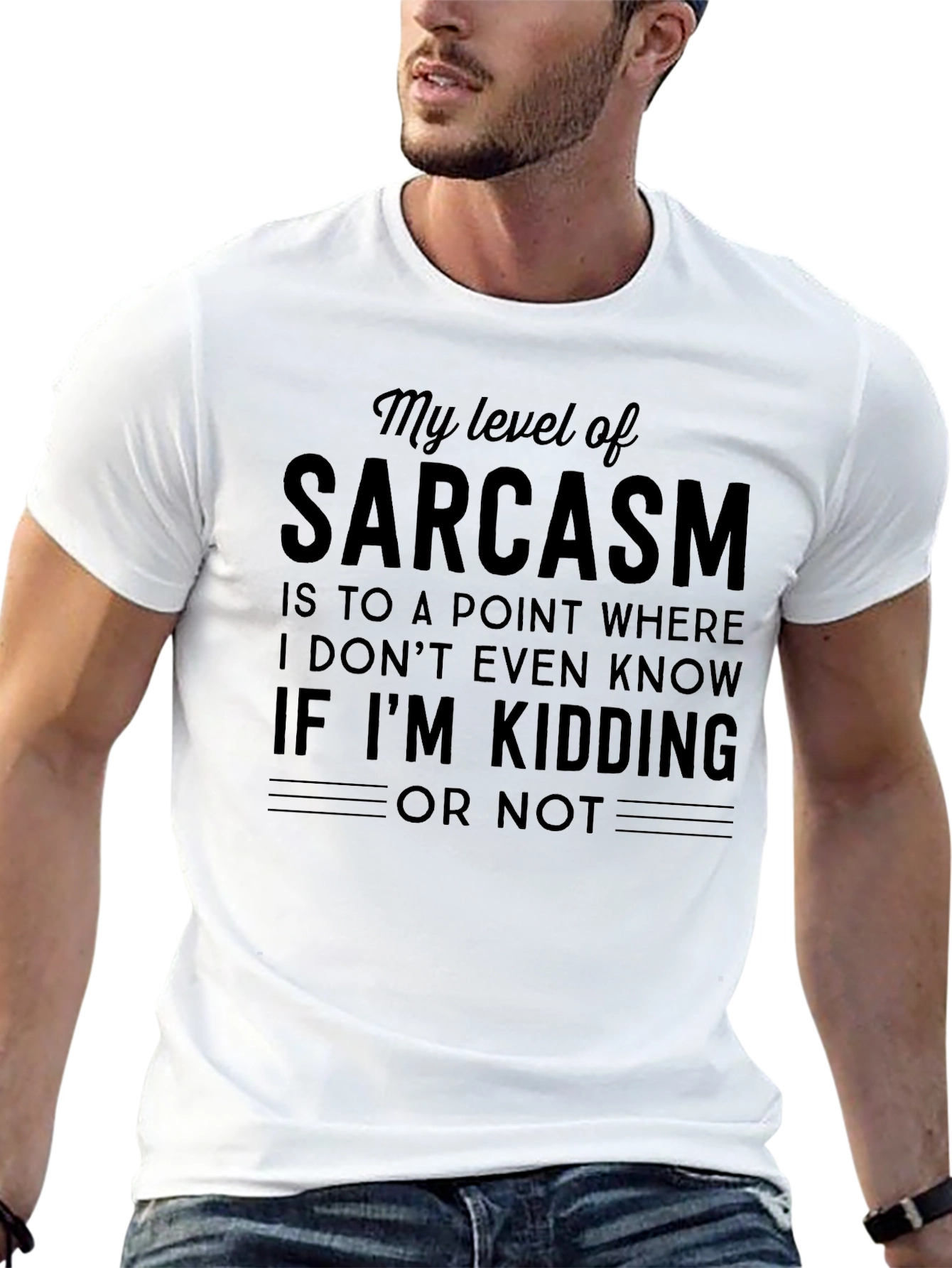 Sarcasm Level Funny Graphic T-Shirt
