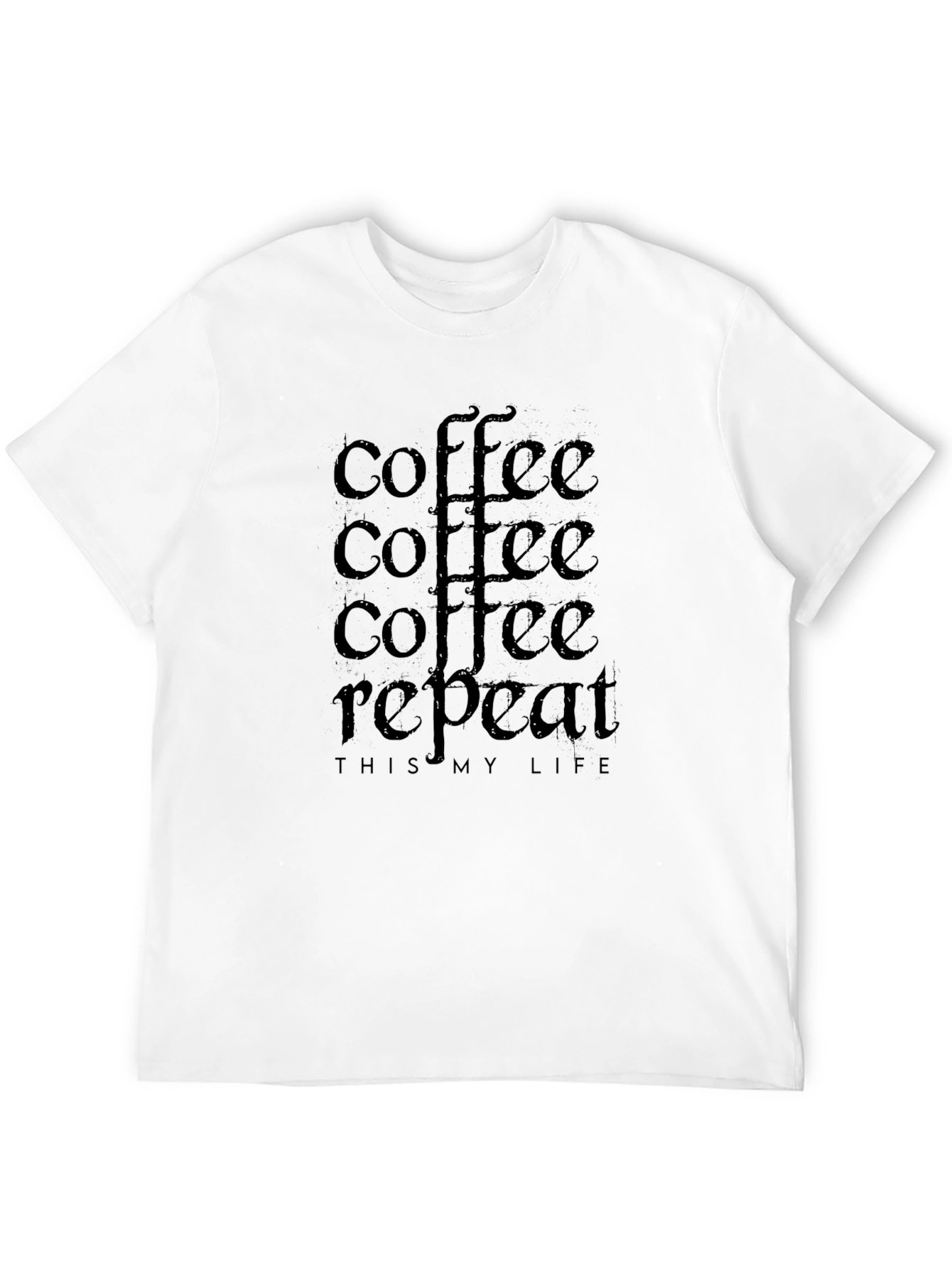 Coffee Repeat Black Graphic Tee