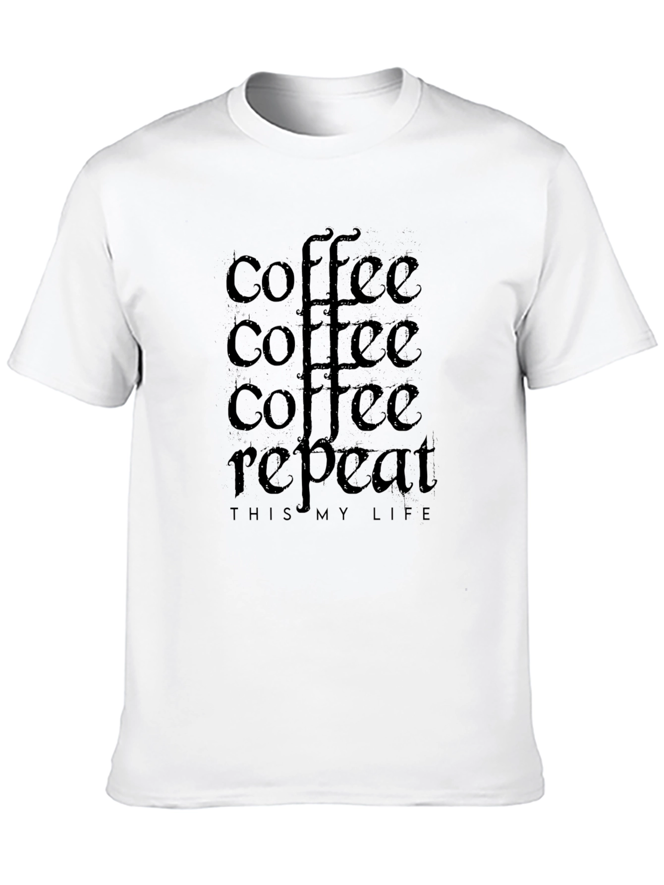 Coffee Repeat Black Graphic Tee