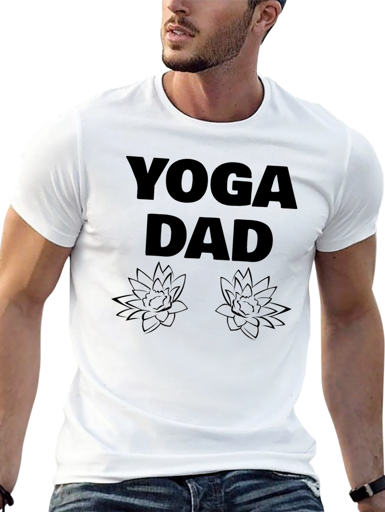 Yoga Dad Graphic T-Shirt - Black