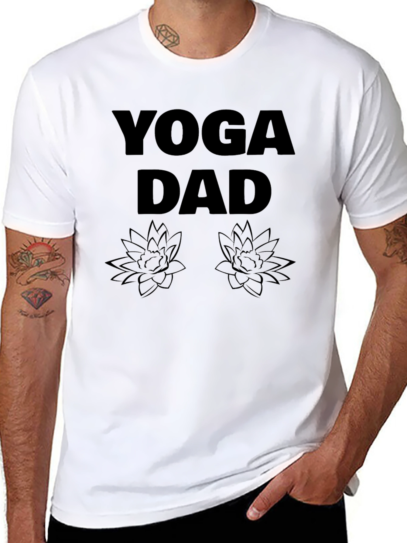 Yoga Dad Graphic T-Shirt - Black