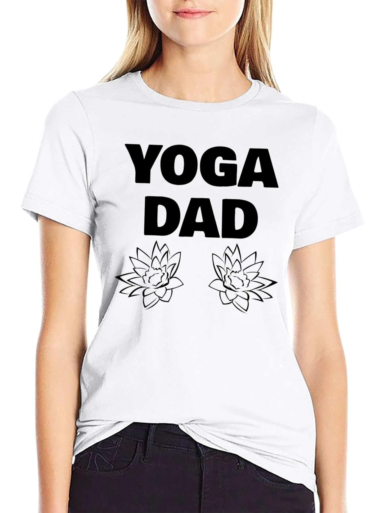 Yoga Dad Graphic T-Shirt - Black