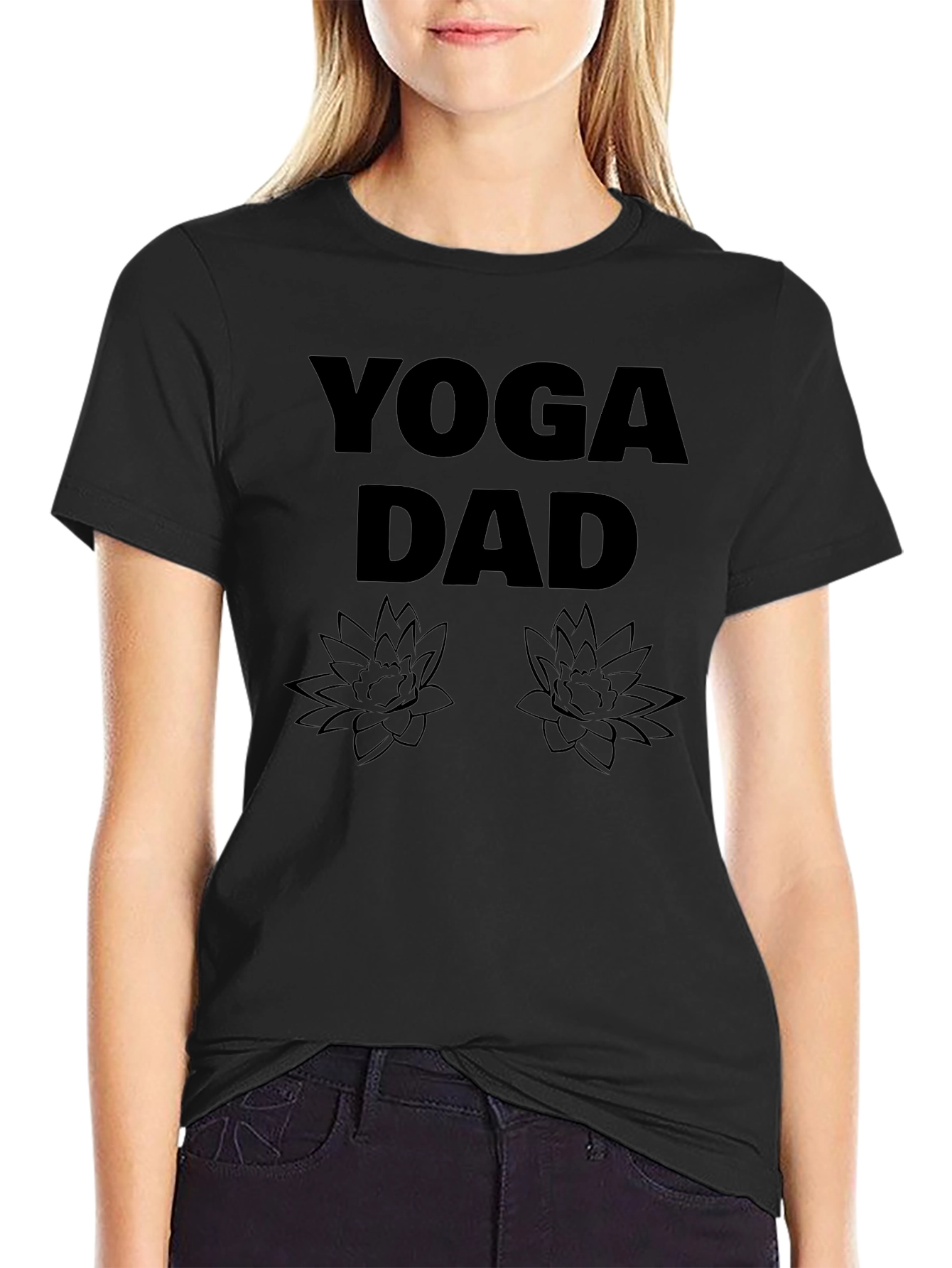 Yoga Dad Graphic T-Shirt - Black