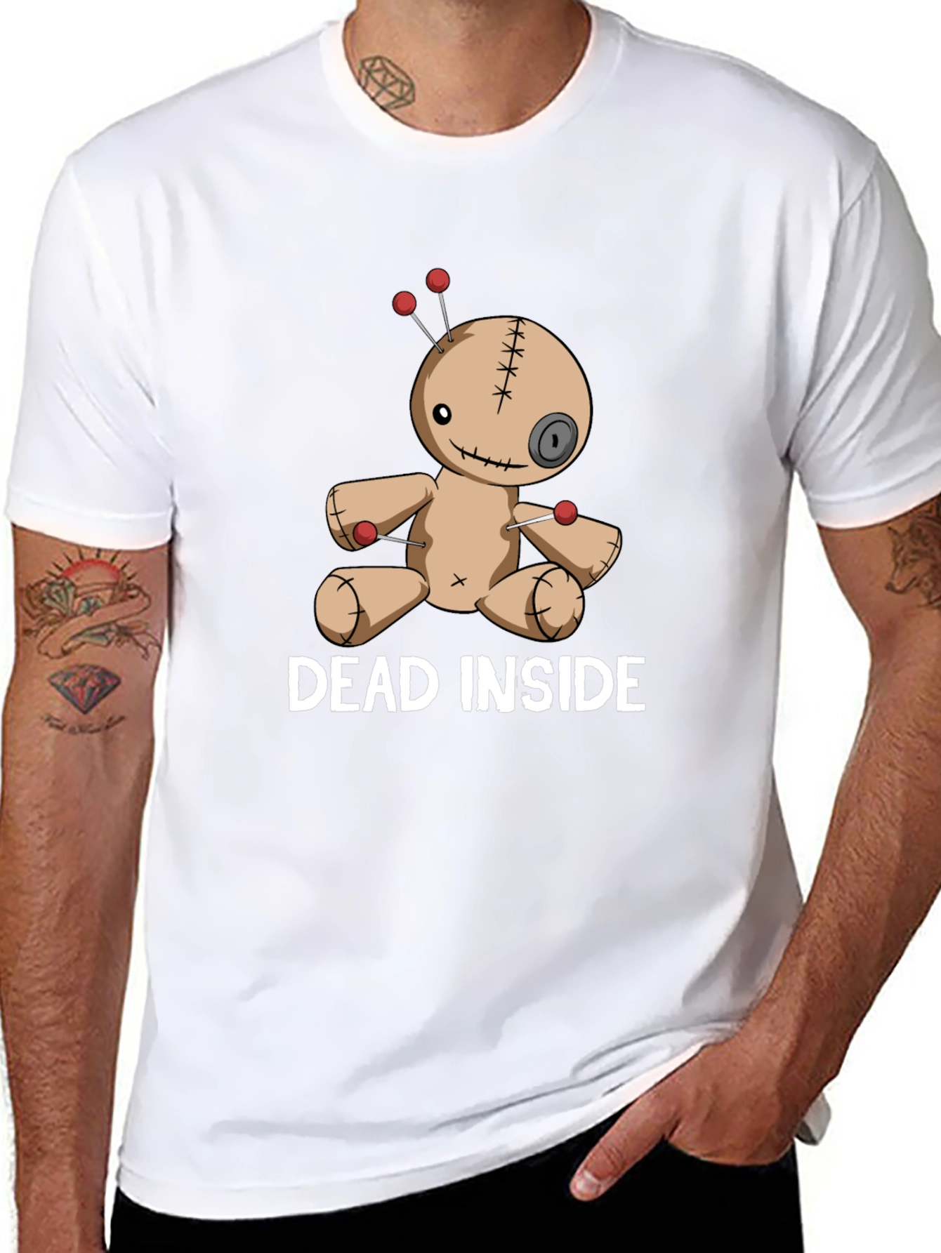 Dead Inside Voodoo Doll T-Shirt - Gothic Graphic Tee