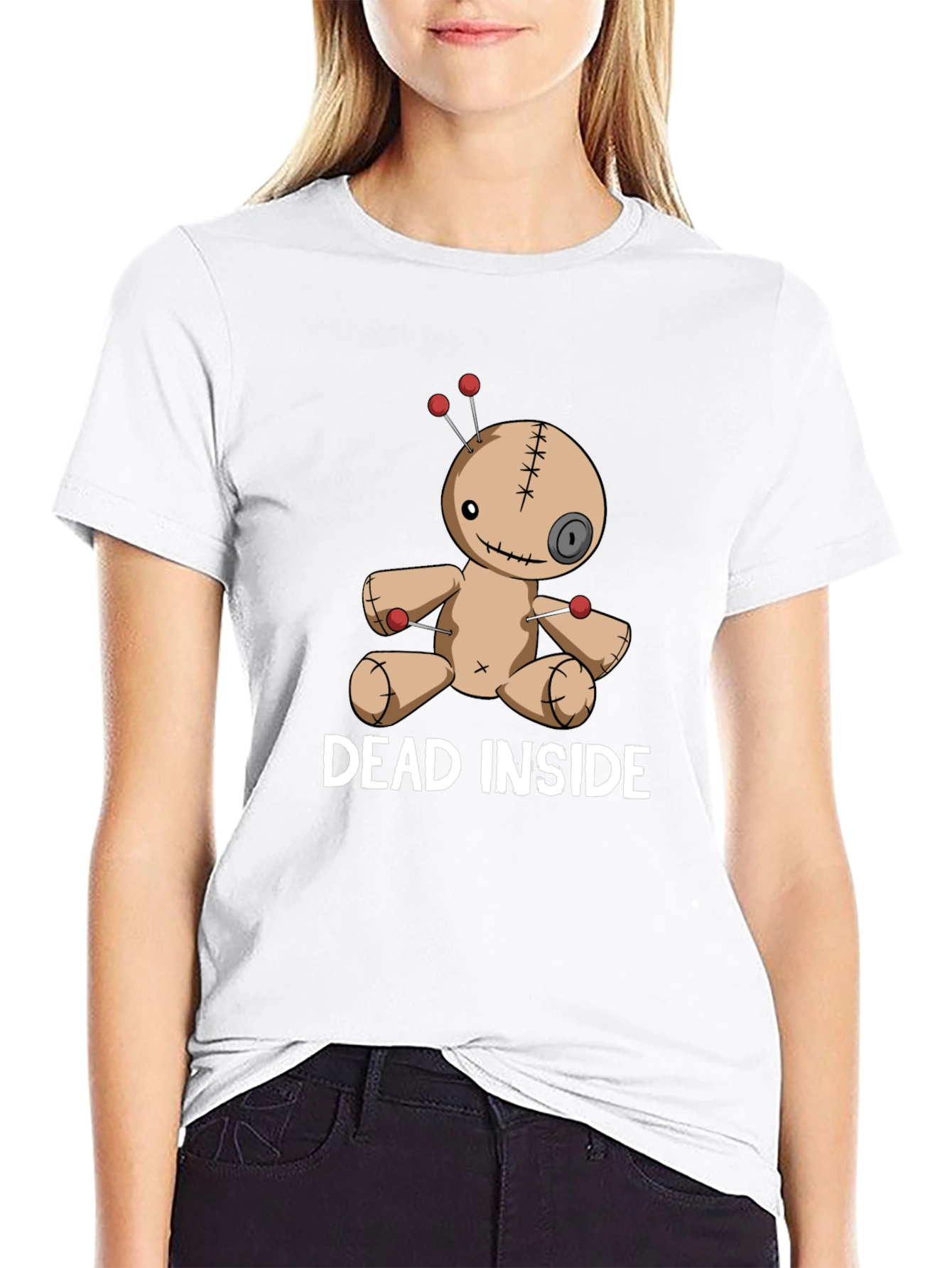 Dead Inside Voodoo Doll T-Shirt - Gothic Graphic Tee