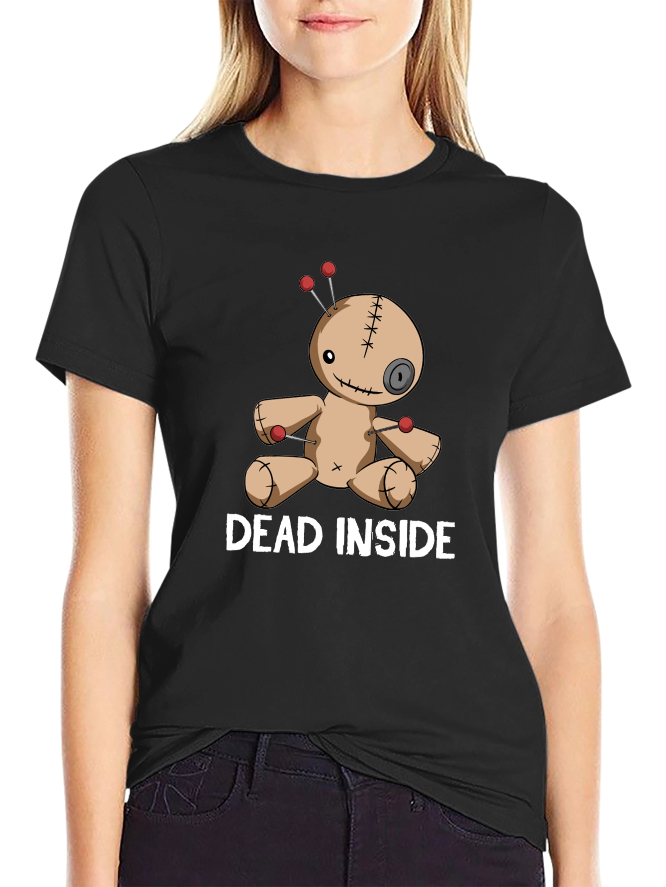 Dead Inside Voodoo Doll T-Shirt - Gothic Graphic Tee