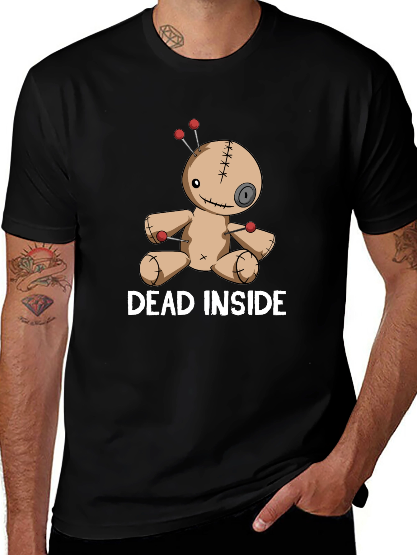 Dead Inside Voodoo Doll T-Shirt - Gothic Graphic Tee