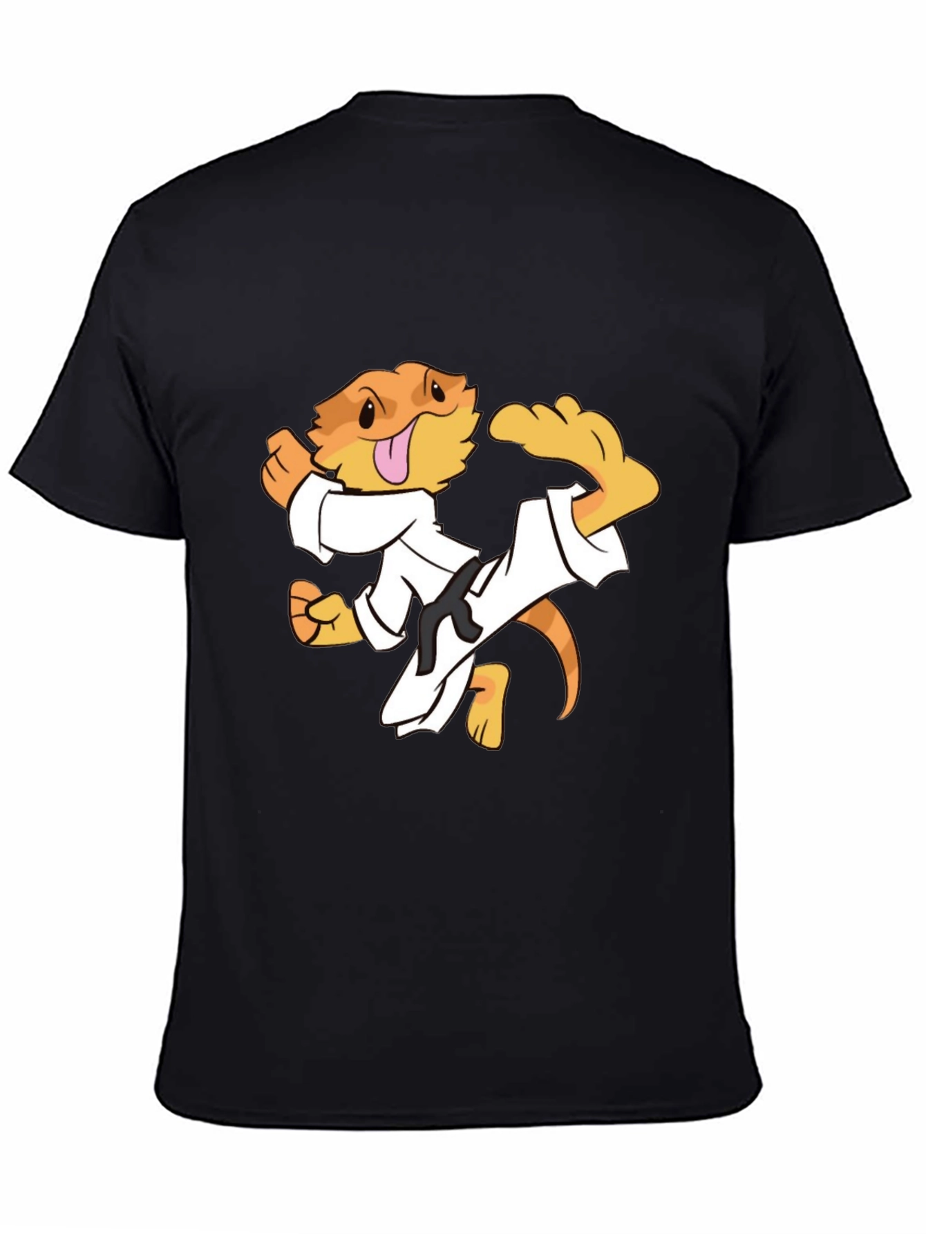 Karate Lizard Black T-Shirt