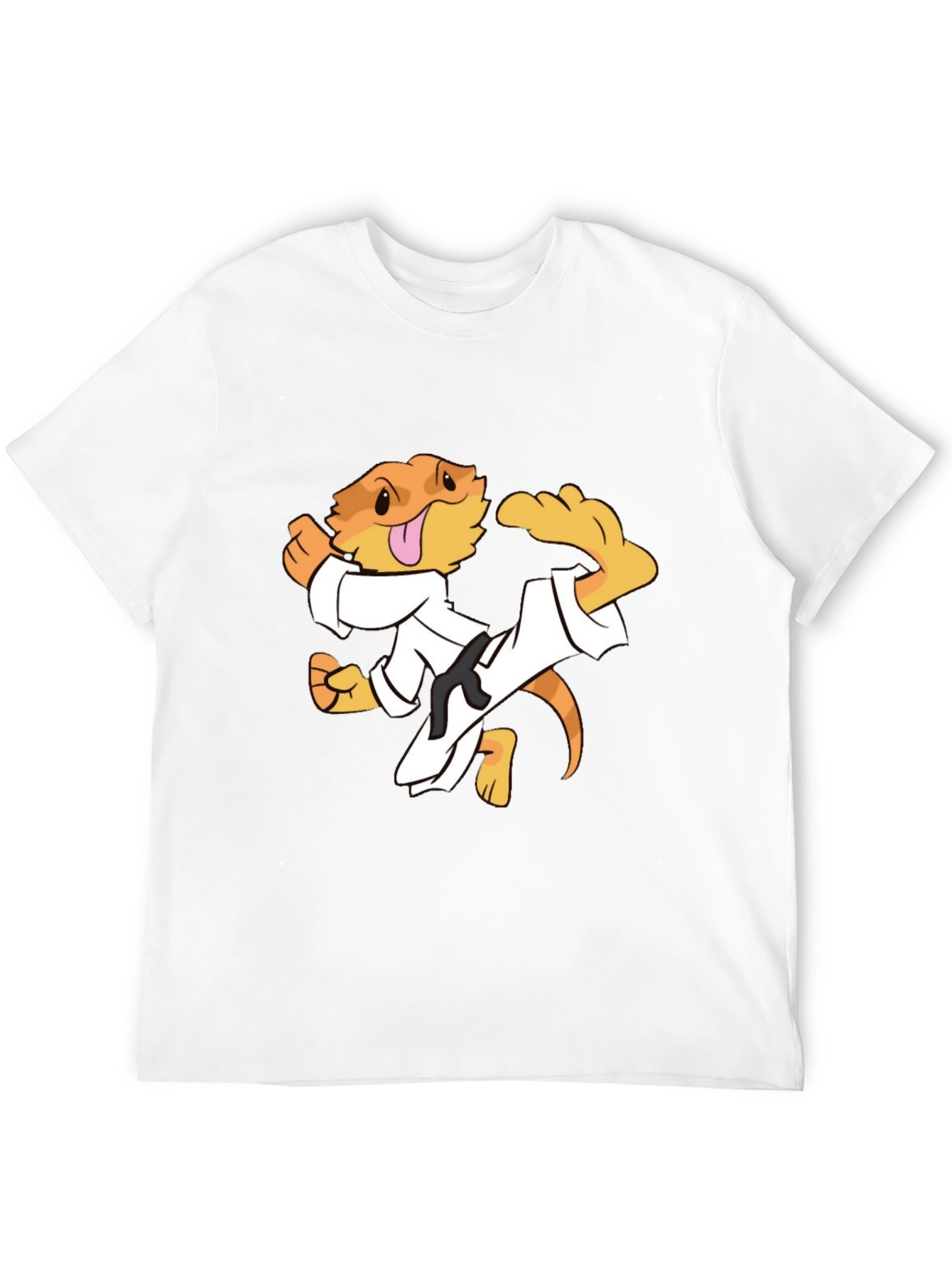 Karate Lizard Black T-Shirt