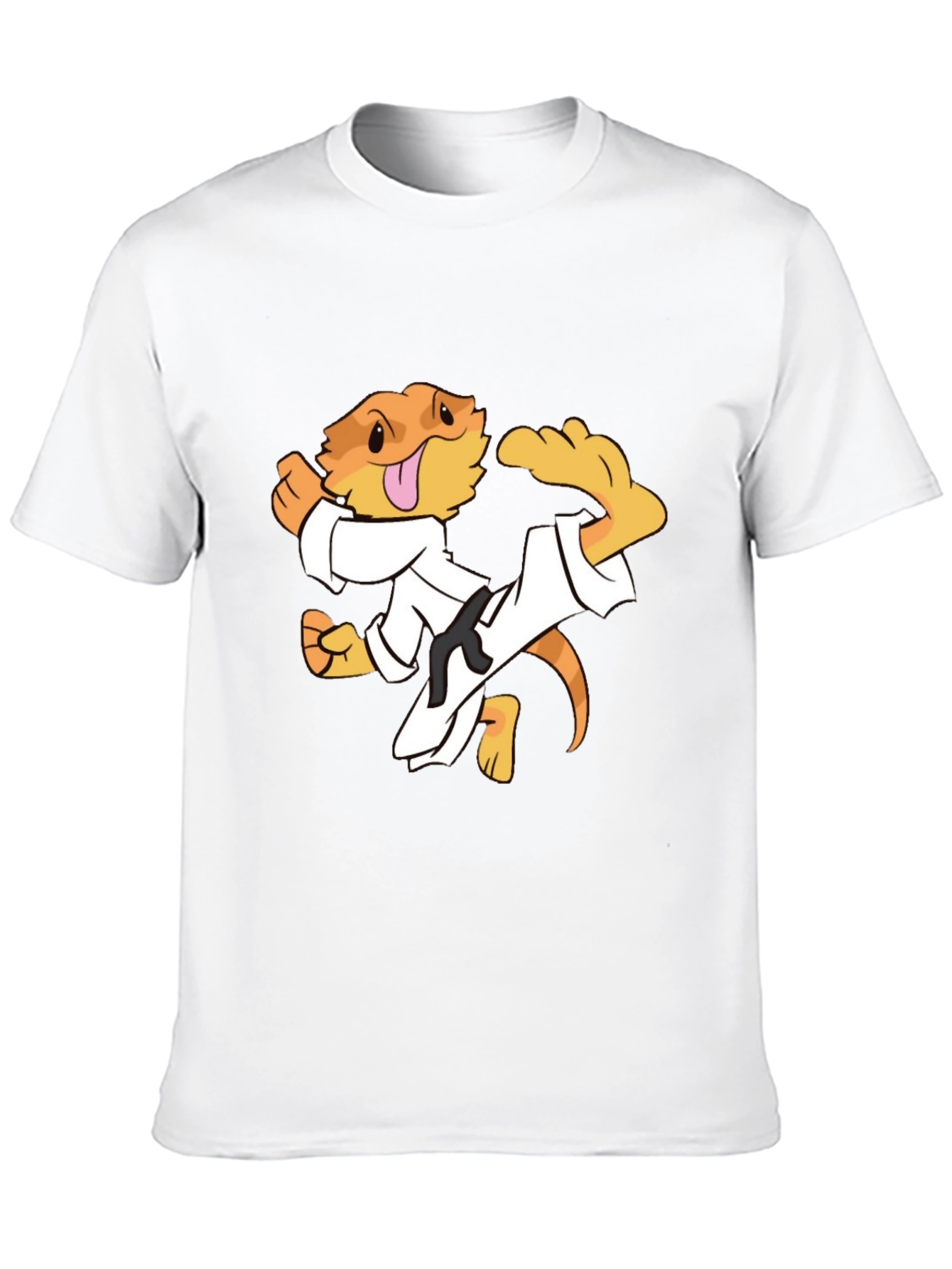 Karate Lizard Black T-Shirt