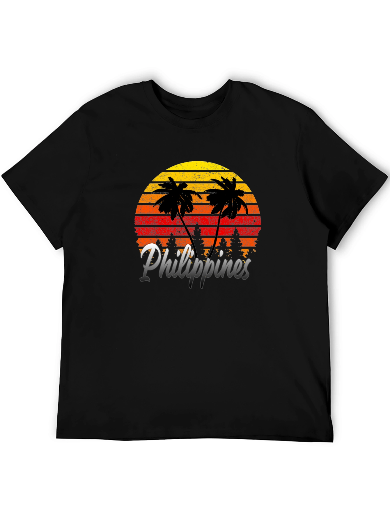 Philippines Sunset Palm Tree Graphic Tee