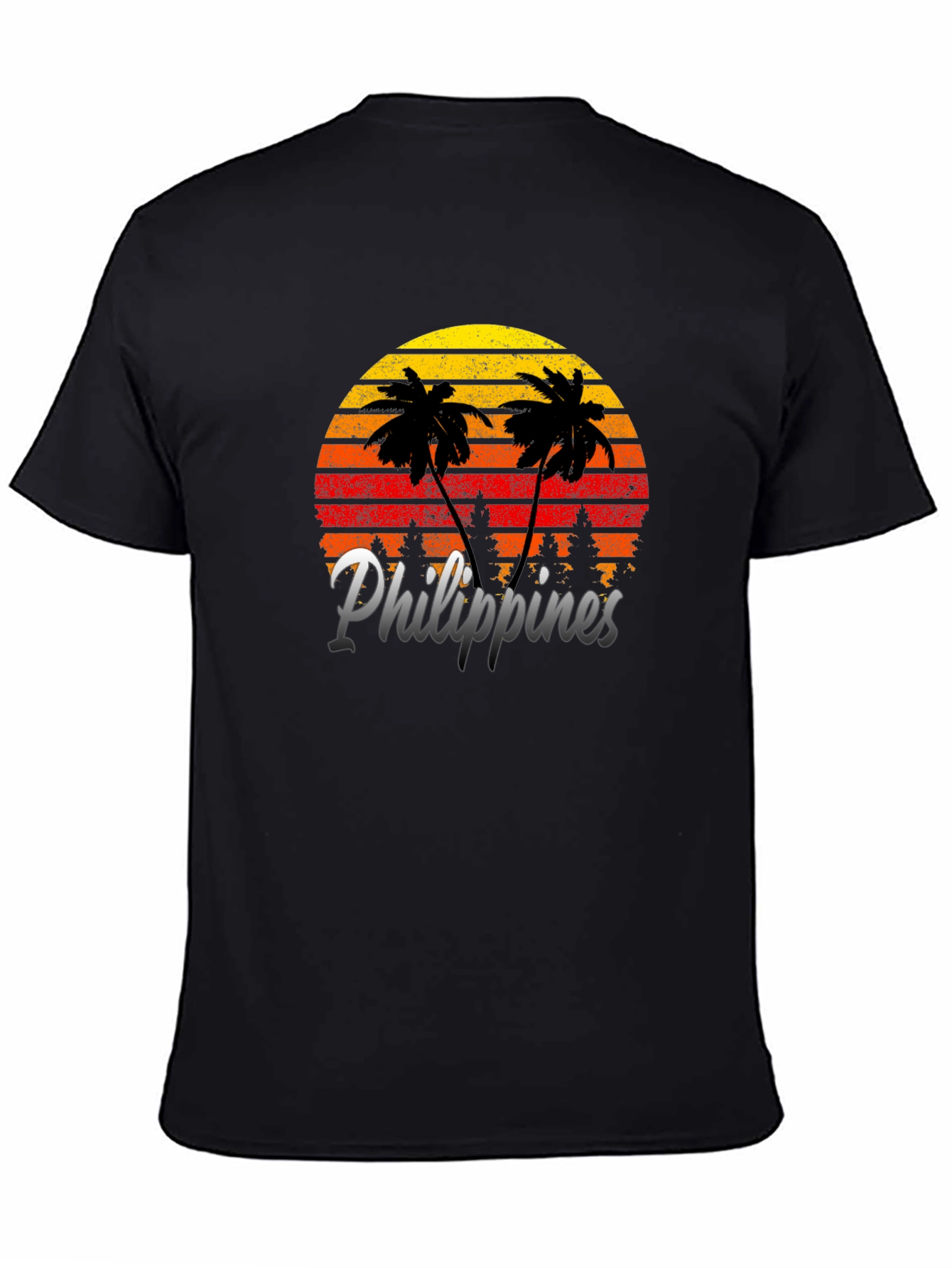 Philippines Sunset Palm Tree Graphic Tee