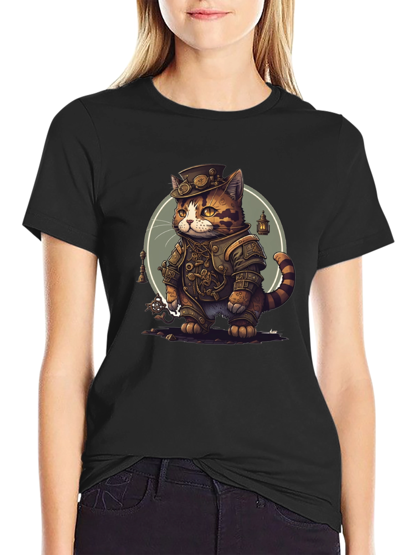 Steampunk Cat Graphic Tee