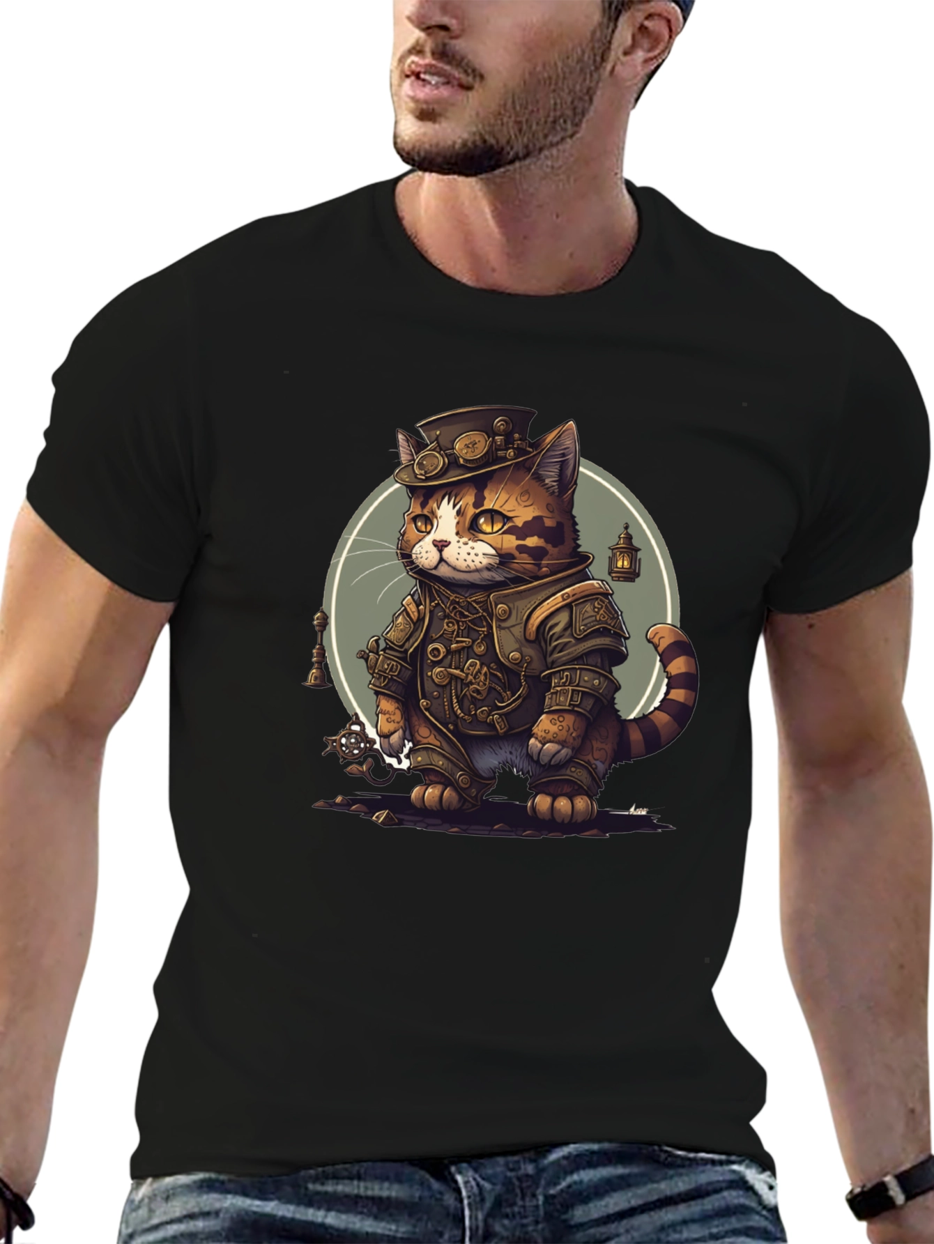 Steampunk Cat Graphic Tee