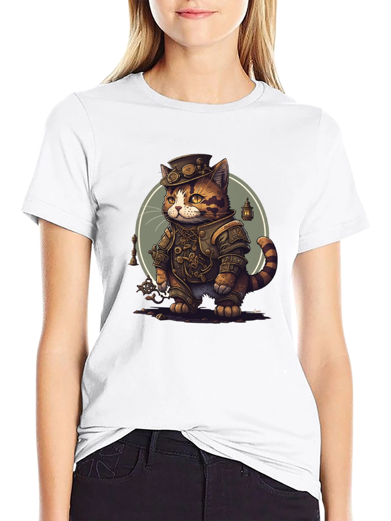 Steampunk Cat Graphic Tee