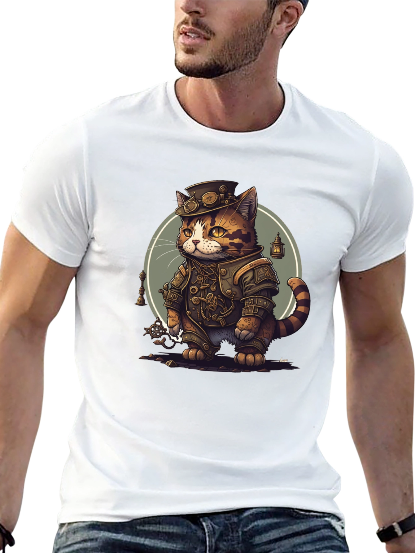 Steampunk Cat Graphic Tee