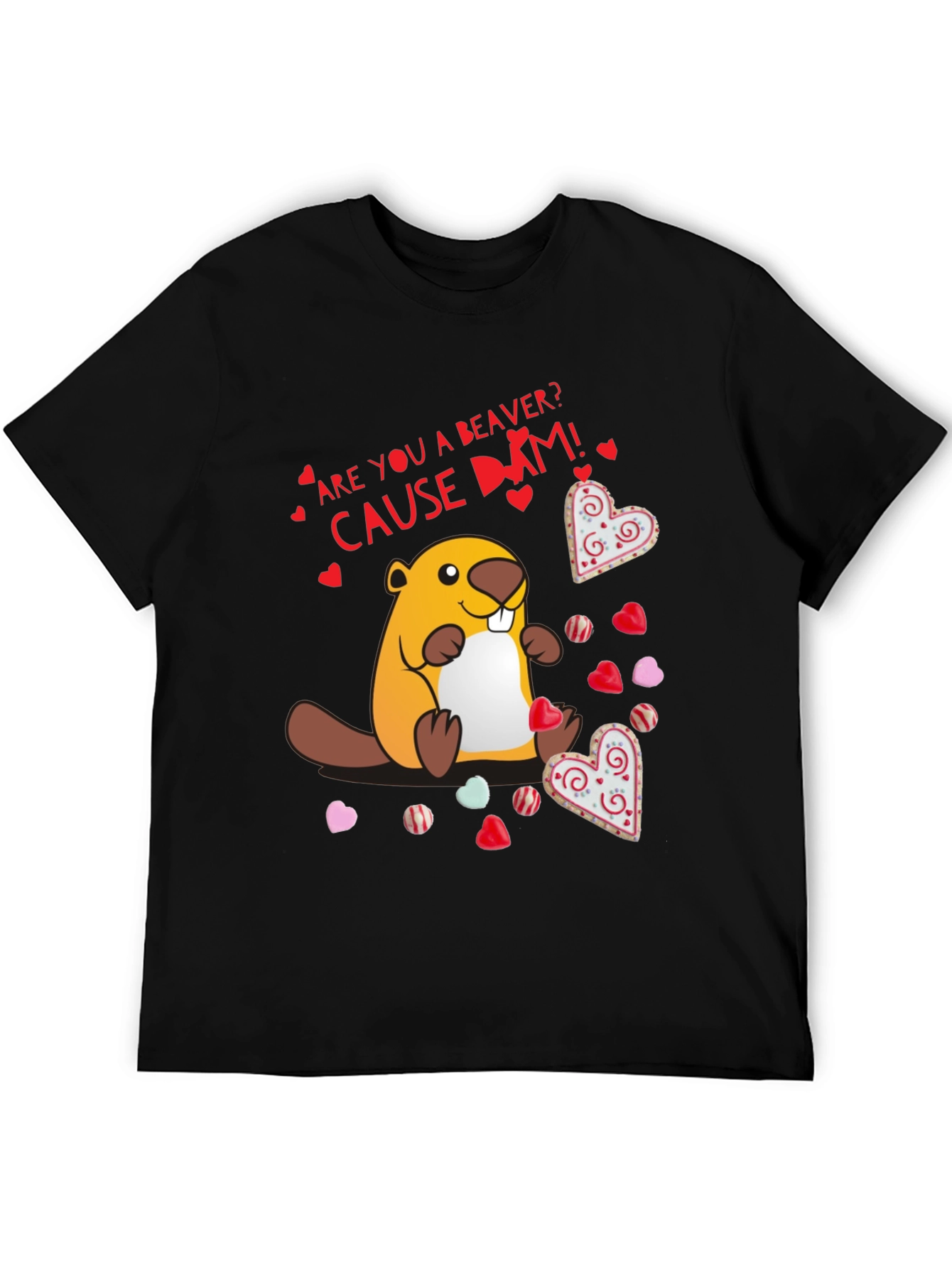 Funny Beaver Valentines Day T-Shirt