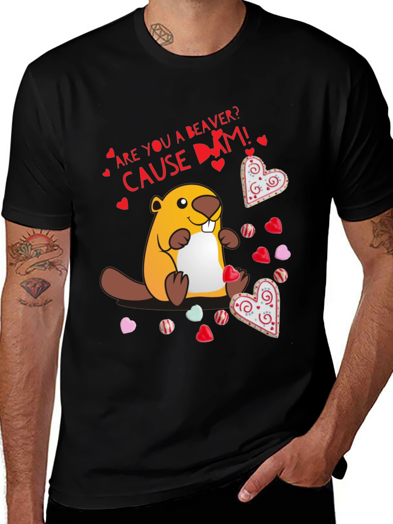 Funny Beaver Valentines Day T-Shirt