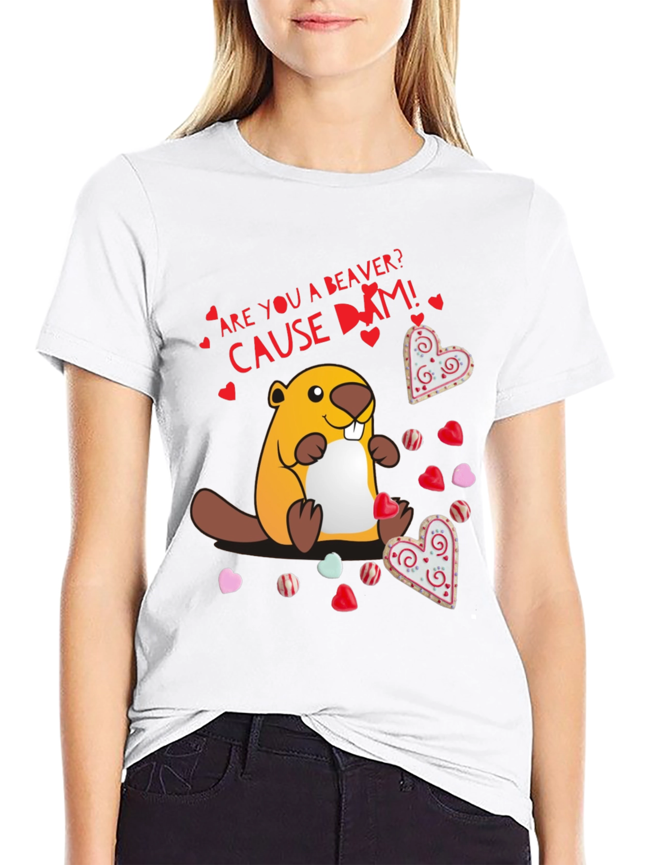 Funny Beaver Valentines Day T-Shirt