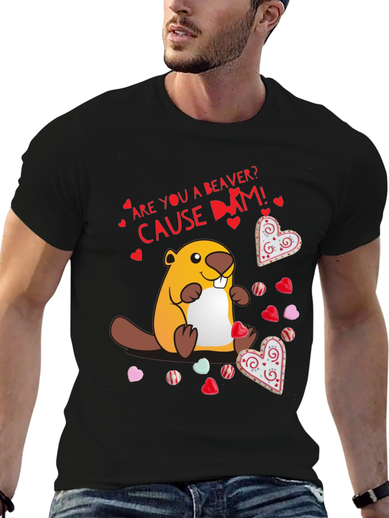 Funny Beaver Valentines Day T-Shirt
