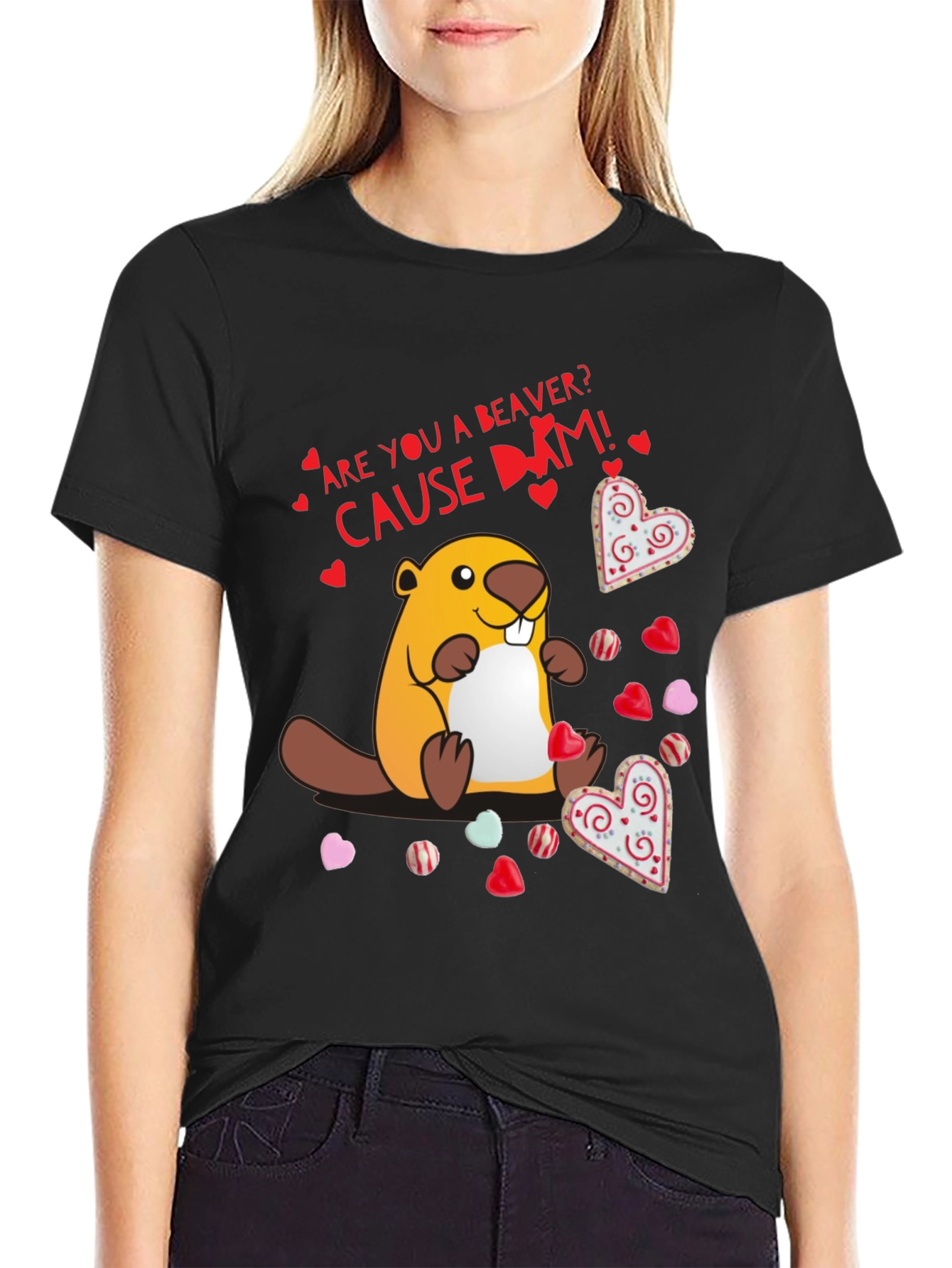 Funny Beaver Valentines Day T-Shirt