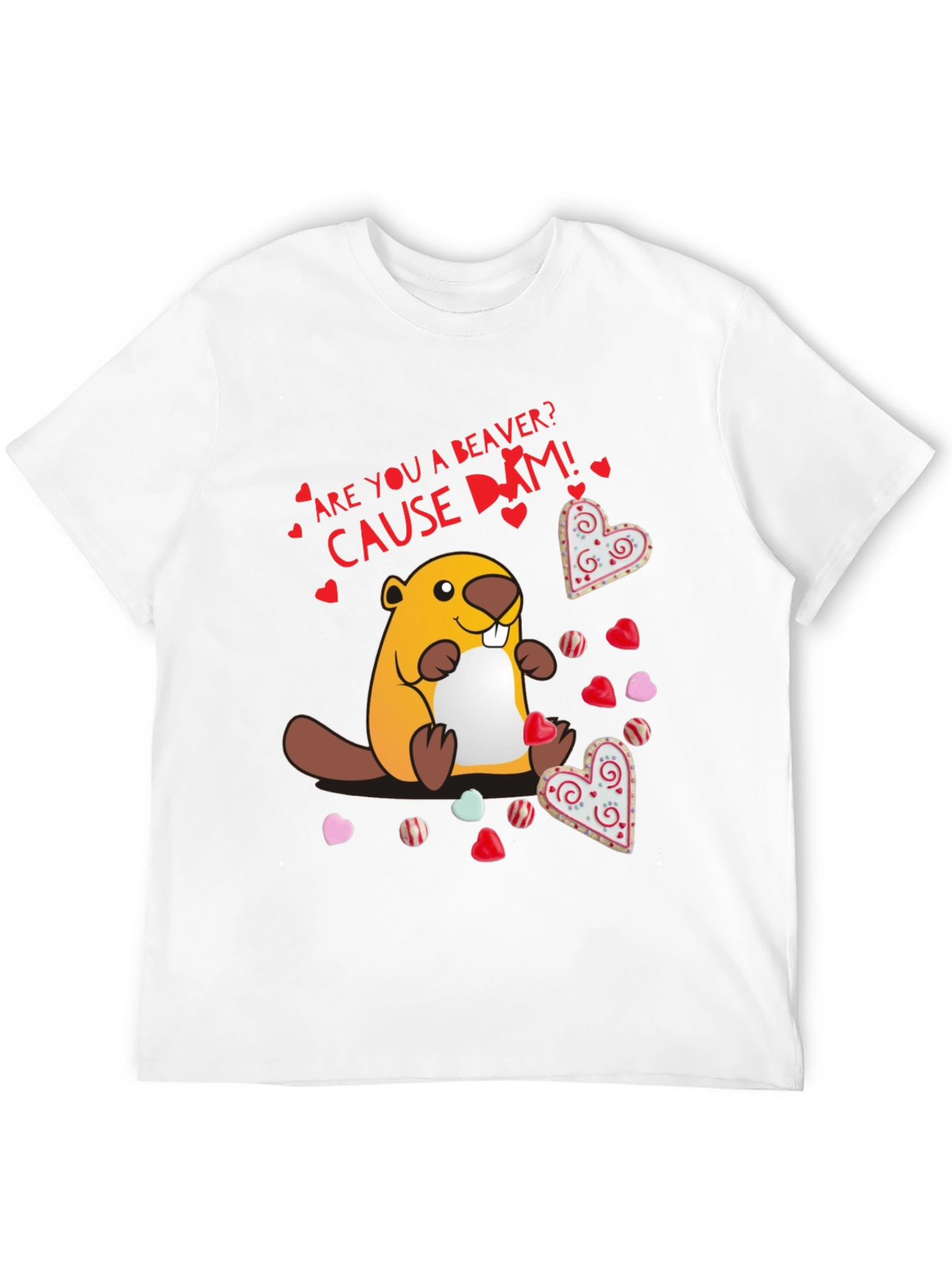 Funny Beaver Valentines Day T-Shirt