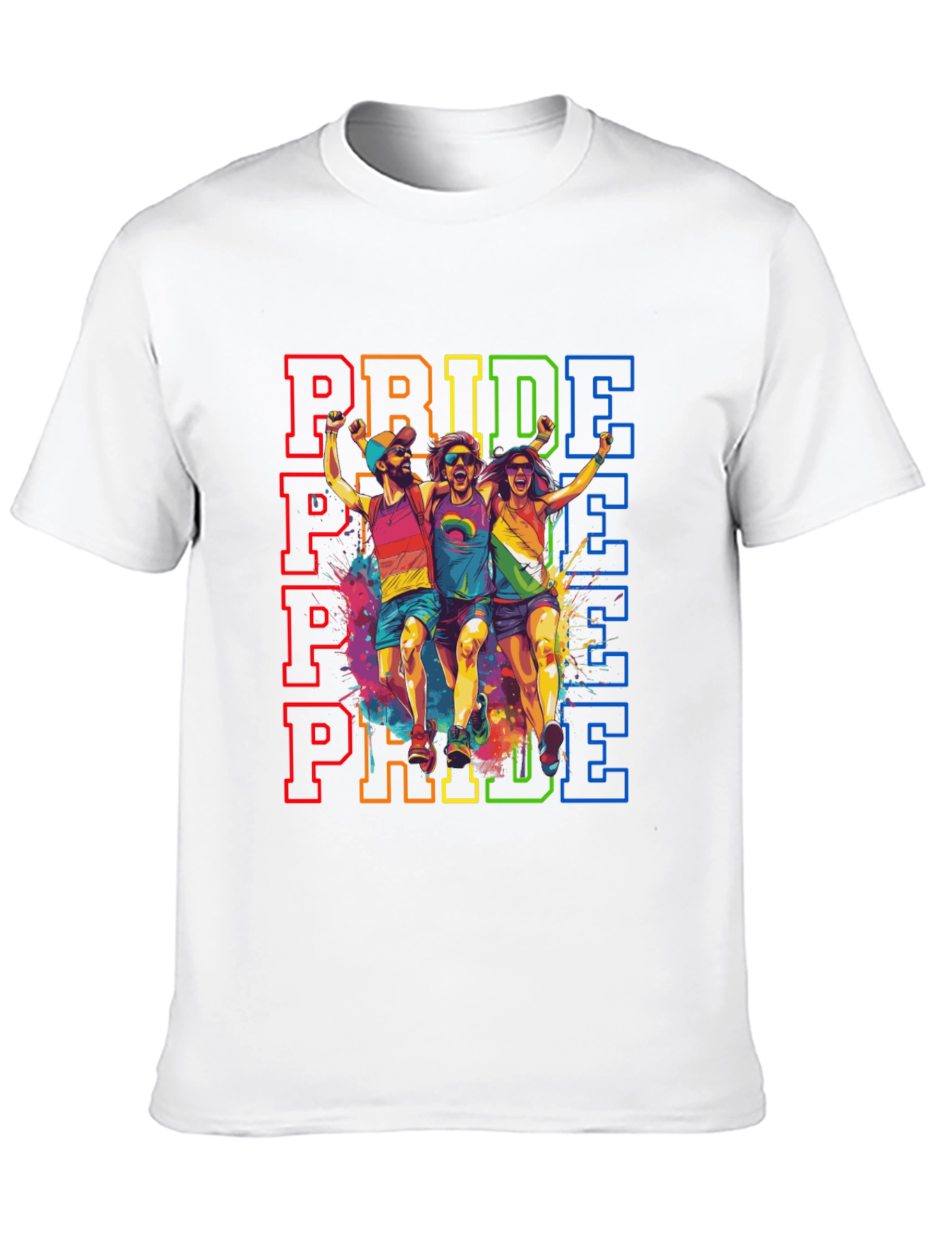 Pride Rainbow Graphic Tee - Unisex Black T-Shirt