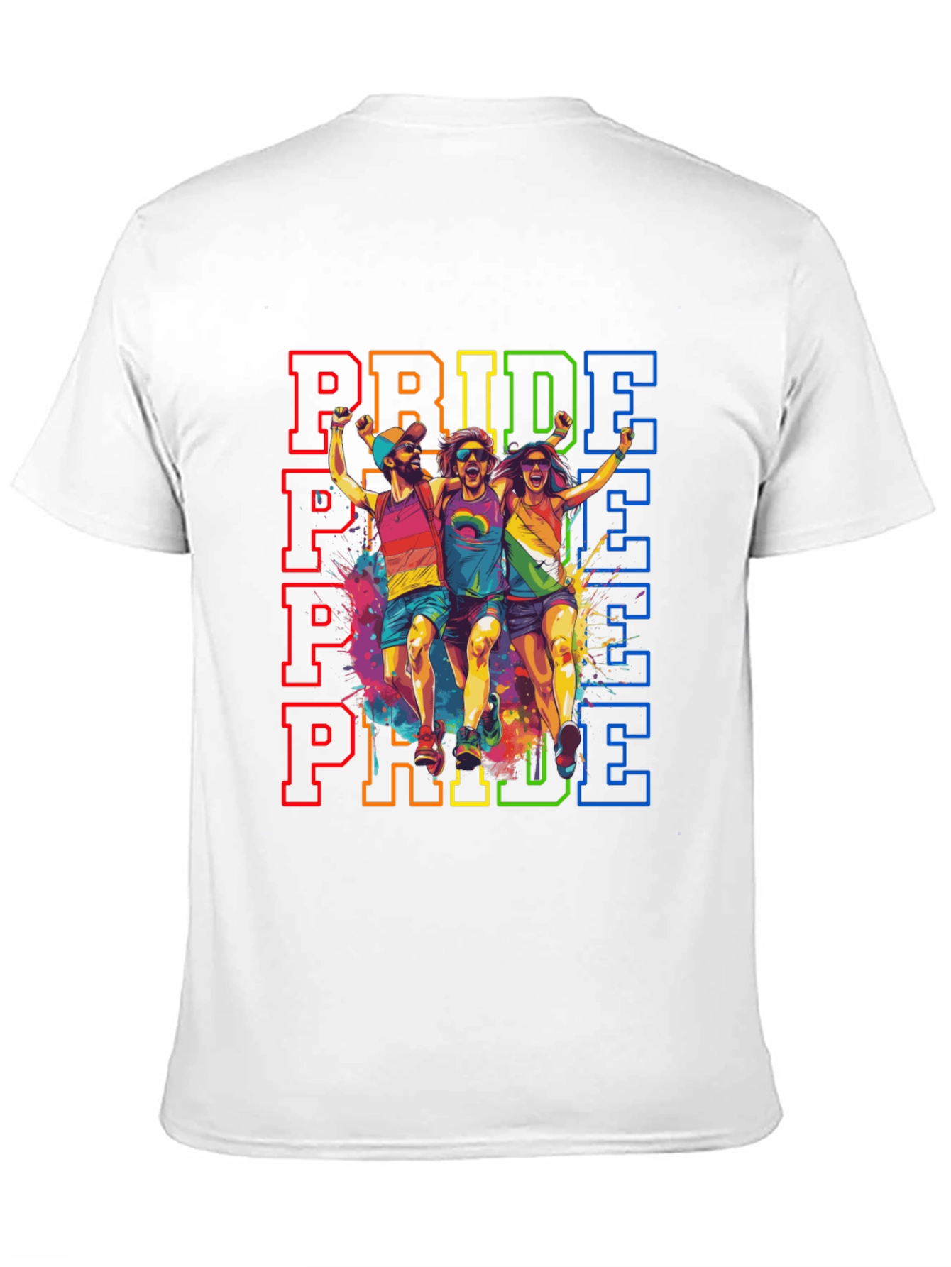 Pride Rainbow Graphic Tee - Unisex Black T-Shirt