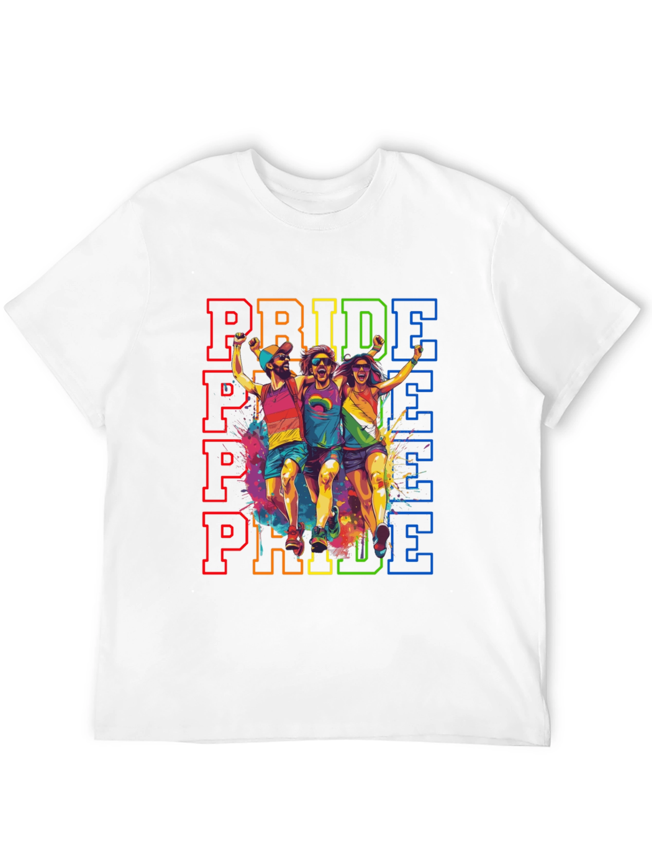 Pride Rainbow Graphic Tee - Unisex Black T-Shirt