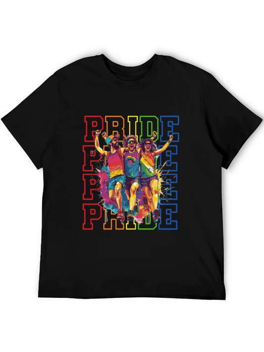 Pride Rainbow Graphic Tee - Unisex Black T-Shirt
