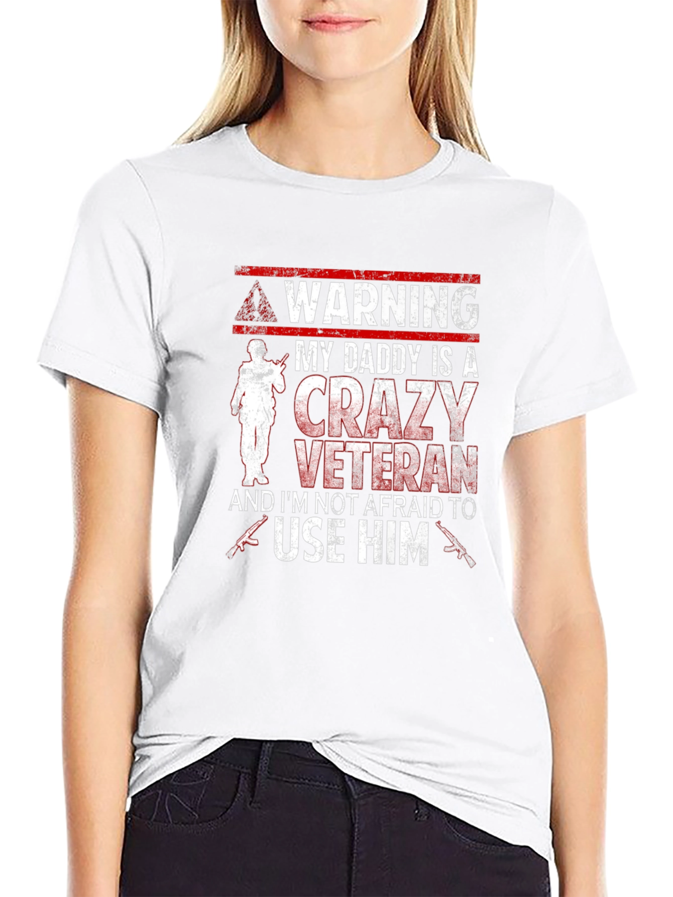 Warning Crazy Veteran T-Shirt