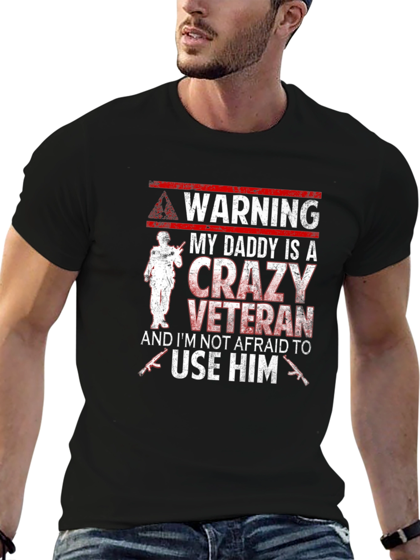 Warning Crazy Veteran T-Shirt
