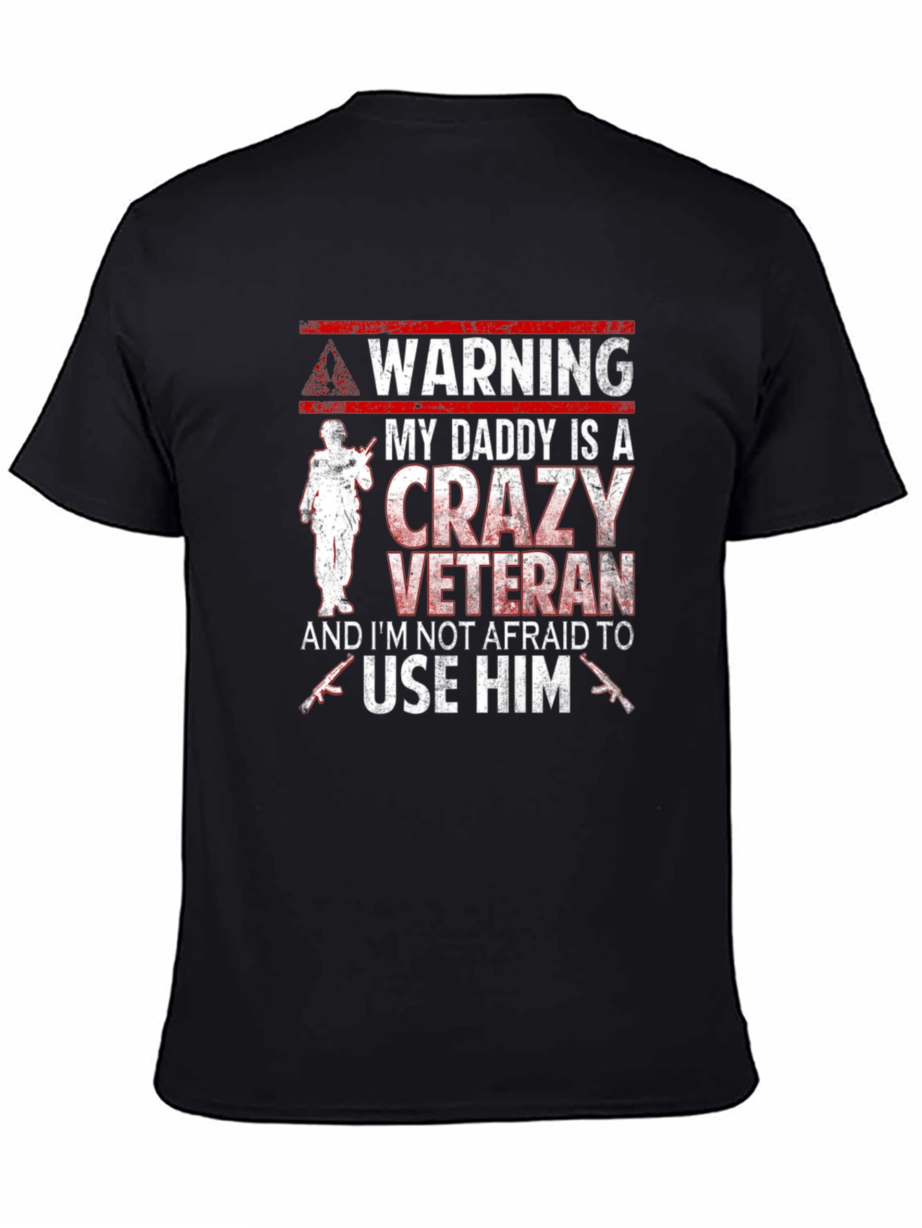 Warning Crazy Veteran T-Shirt