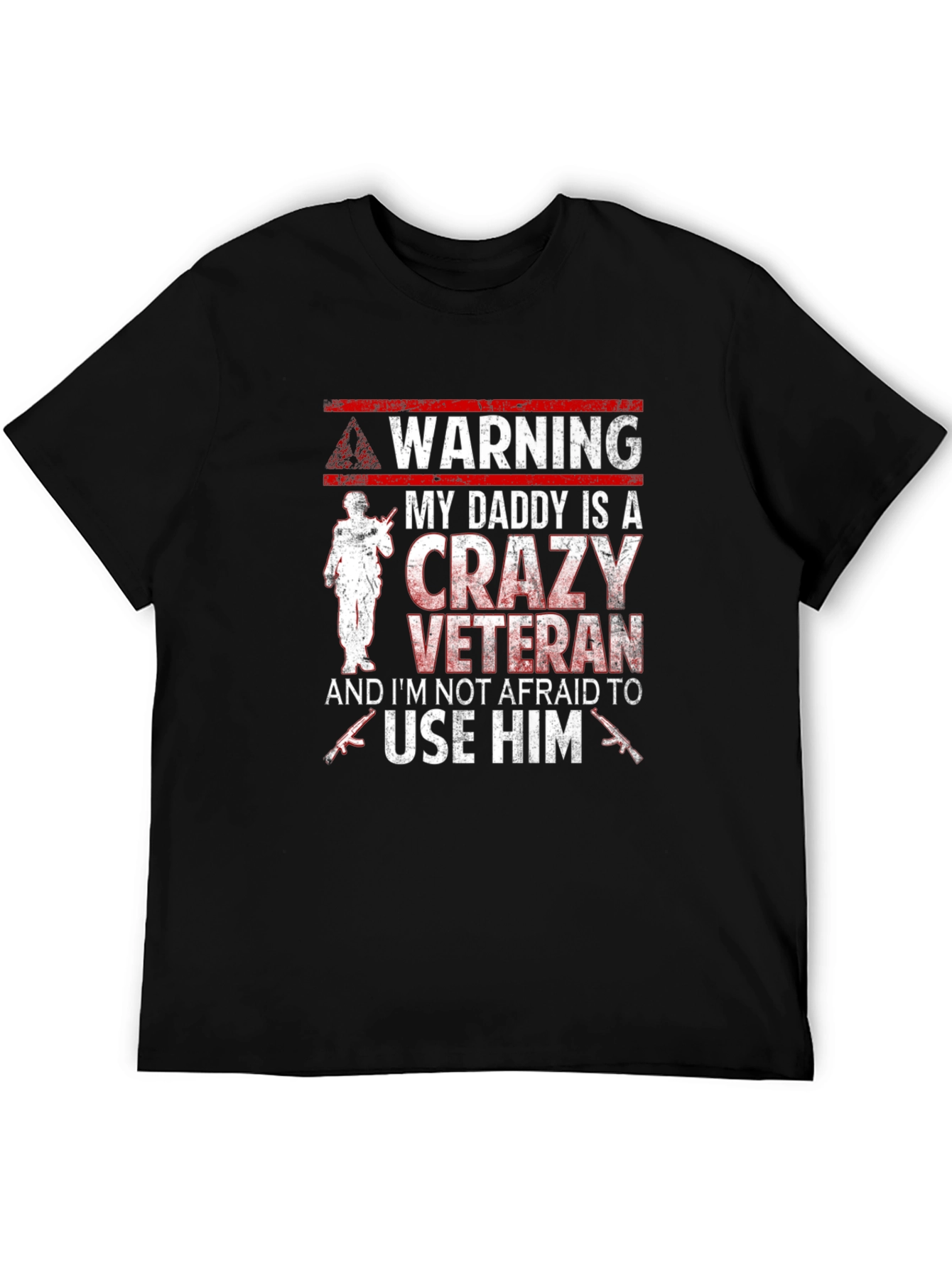 Warning Crazy Veteran T-Shirt