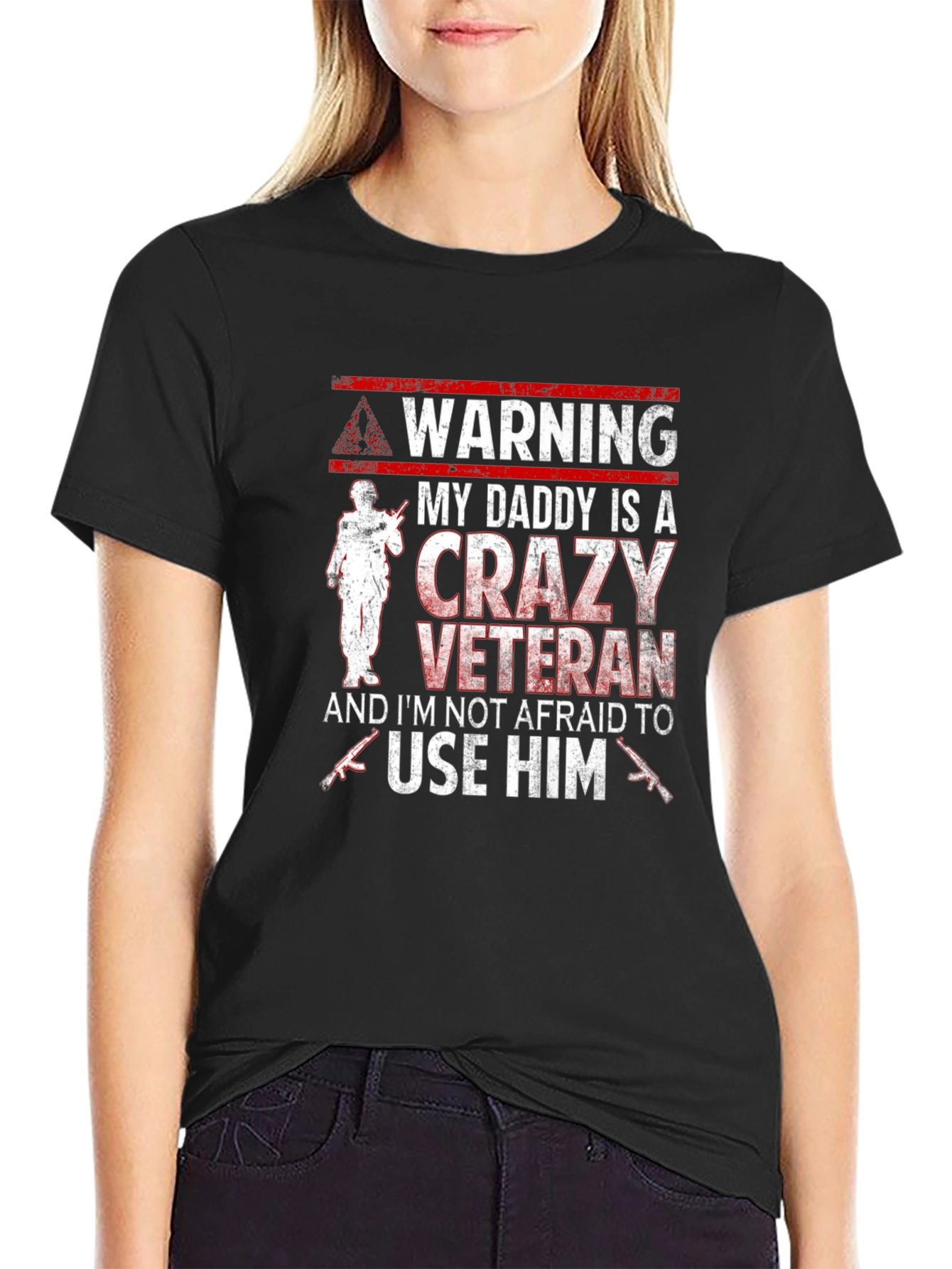 Warning Crazy Veteran T-Shirt