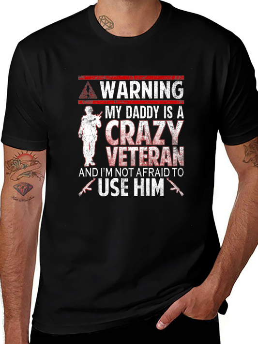 Warning Crazy Veteran T-Shirt