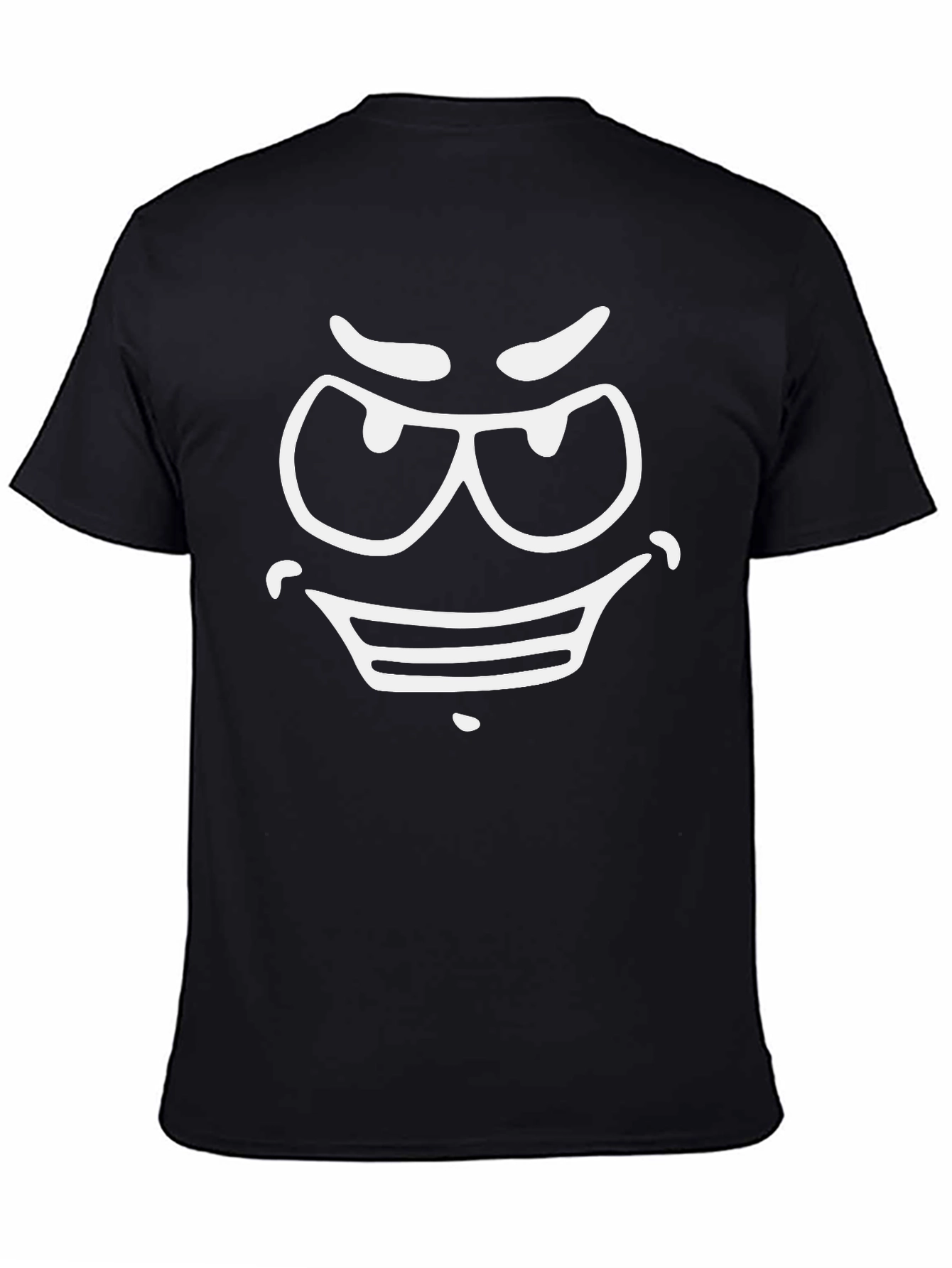 Evil Grin Graphic Tee - Mens Black Cotton T-Shirt
