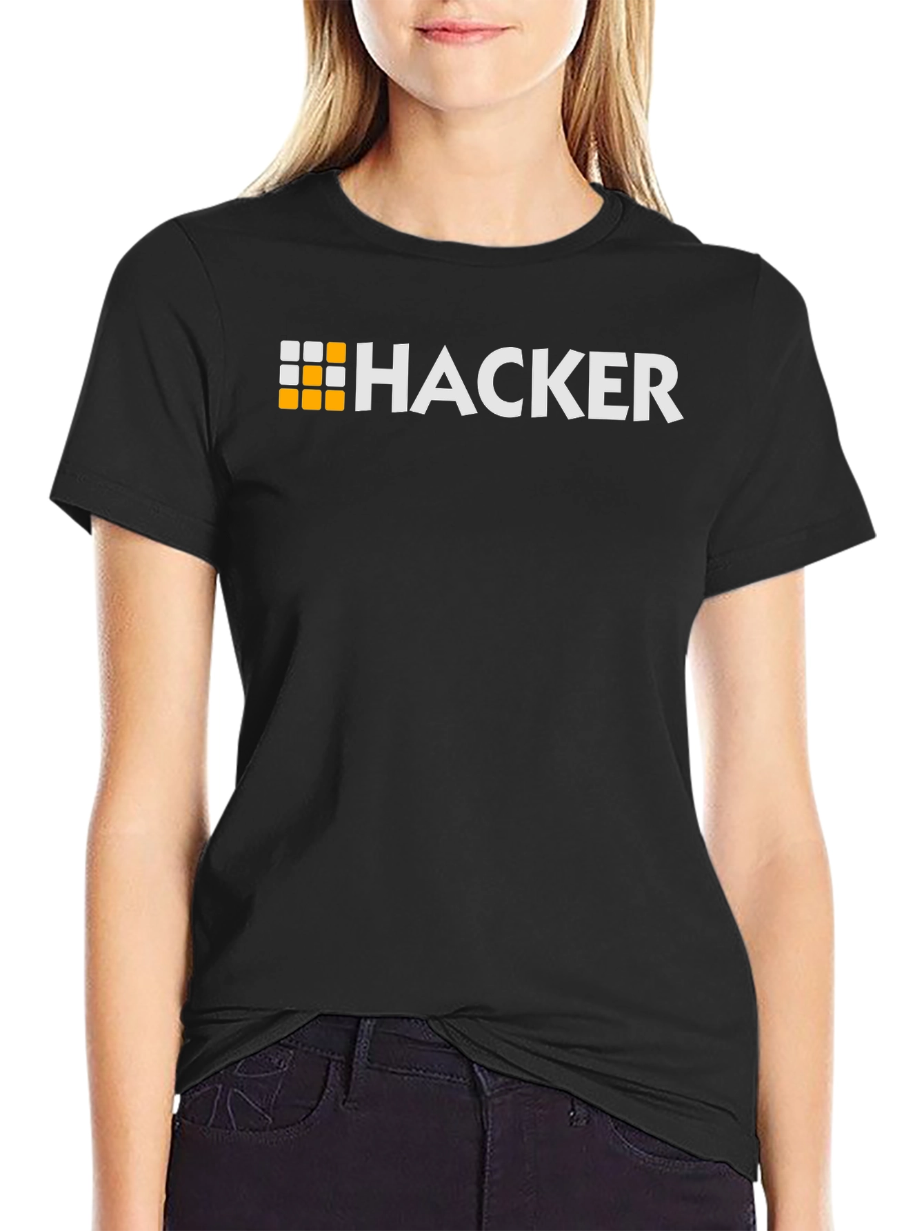 Hacker Graphic Tee - Black Cotton T-Shirt
