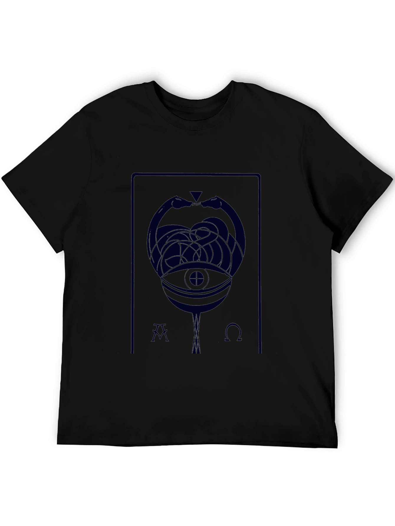 Mystic Serpent Eye Graphic T-Shirt - Black