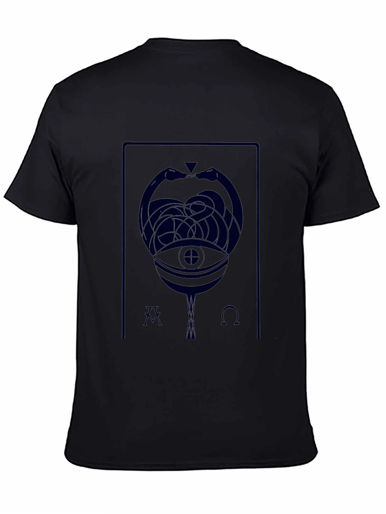 Mystic Serpent Eye Graphic T-Shirt - Black