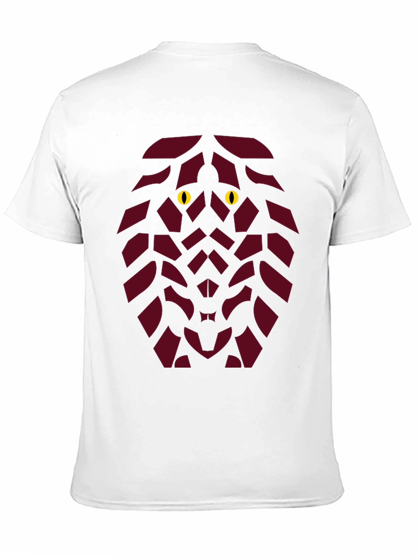 Geometric Lion Head Graphic Tee - Stylish Animal Design