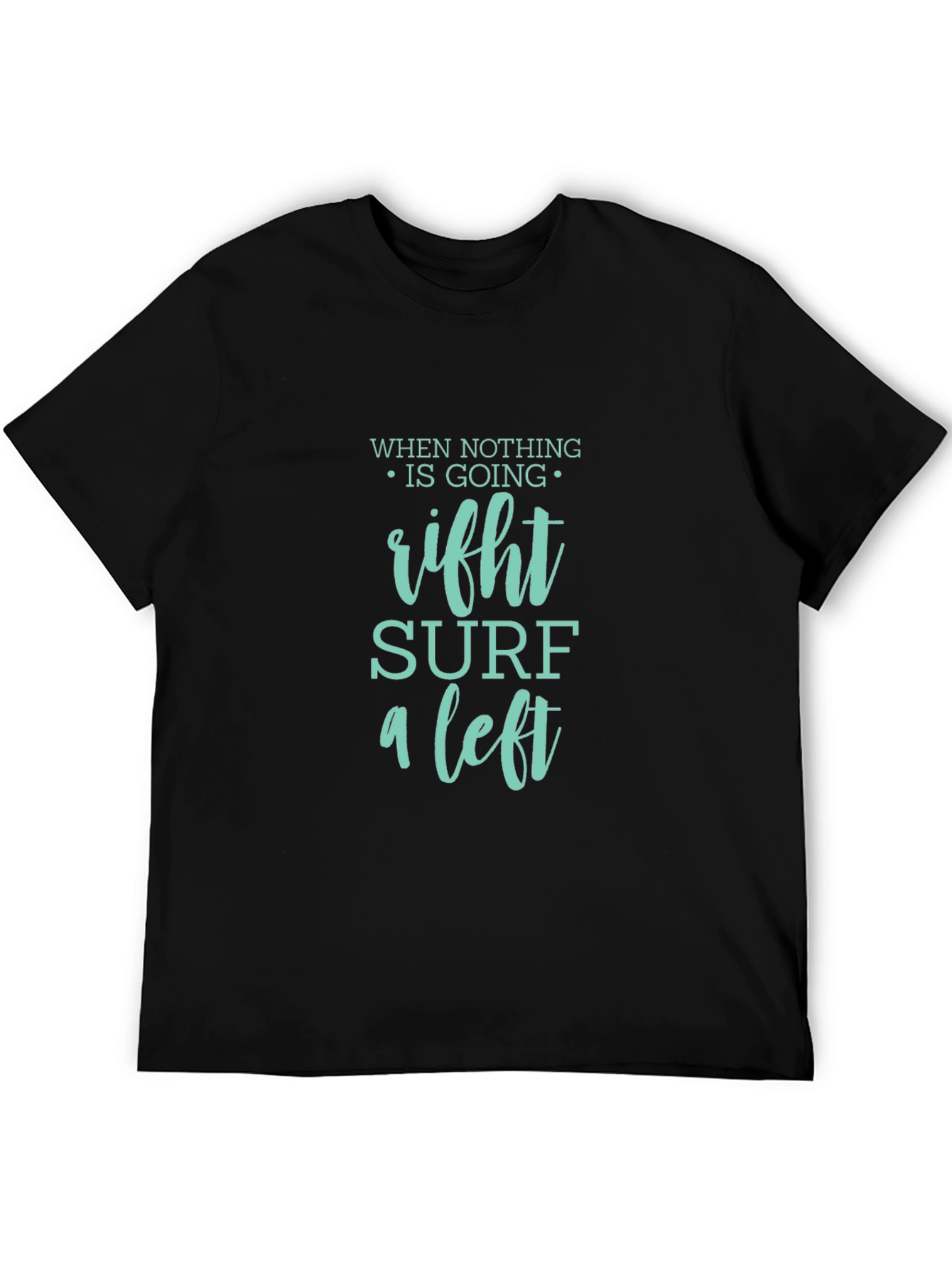 Surf a Left Black Graphic Tee