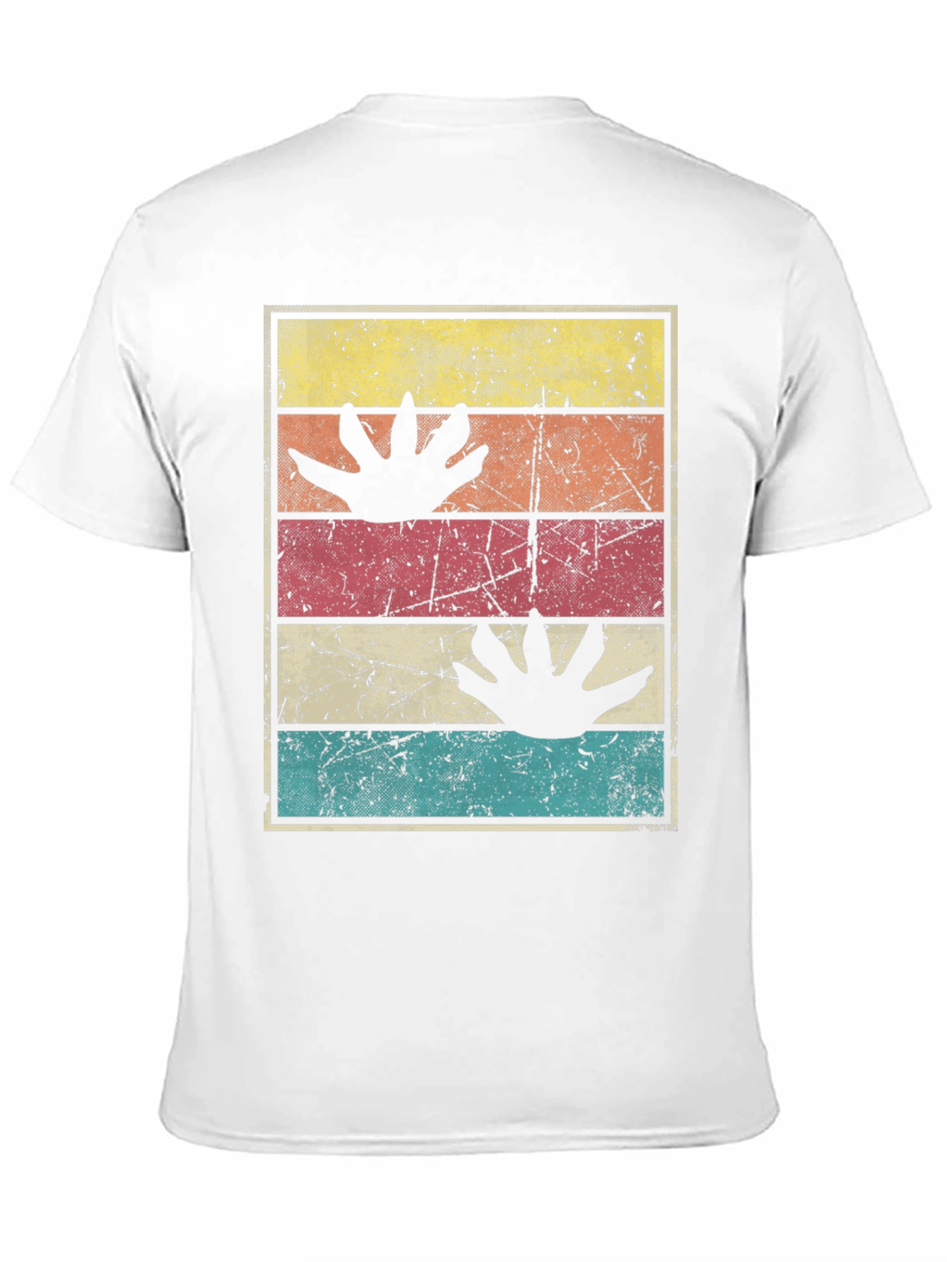 Retro Dinosaur Paw Print T-Shirt