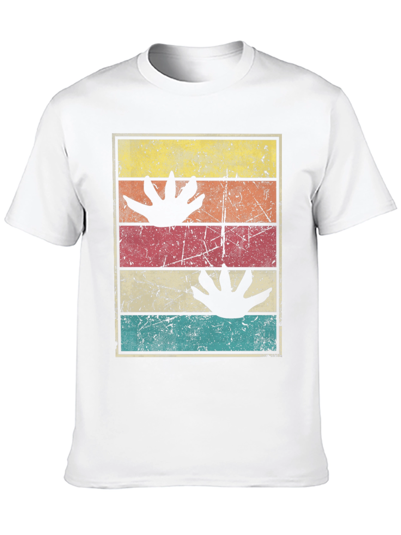 Retro Dinosaur Paw Print T-Shirt