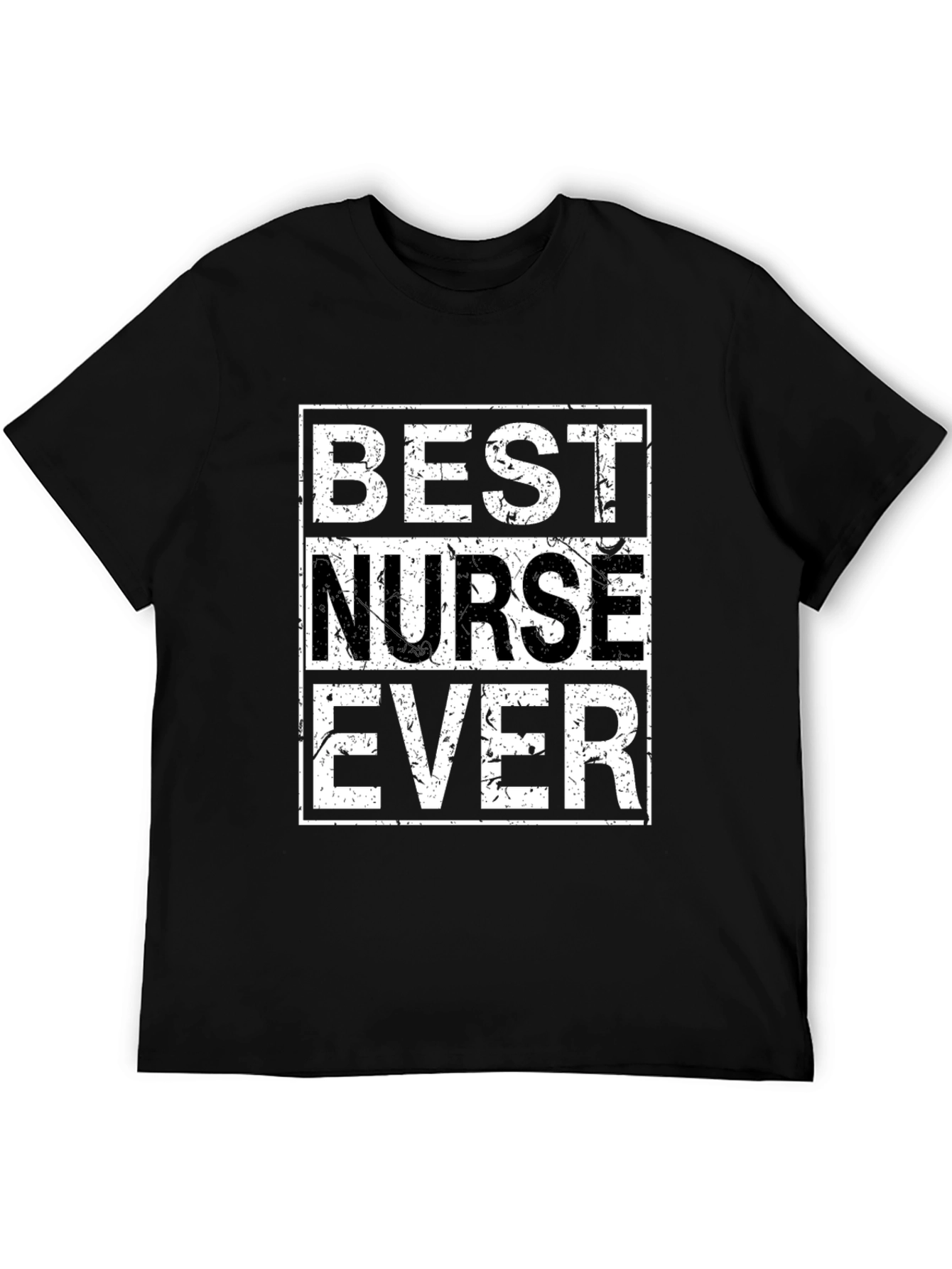 Best Nurse Ever Graphic Tee - Black Cotton T-Shirt